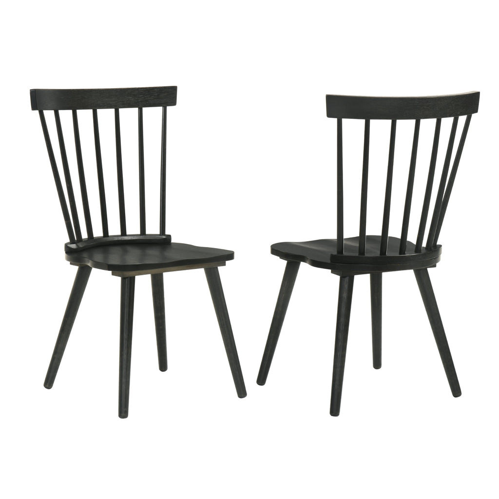 Modern Farmhouse Spindle Back Dining Chairs, Set of 2
