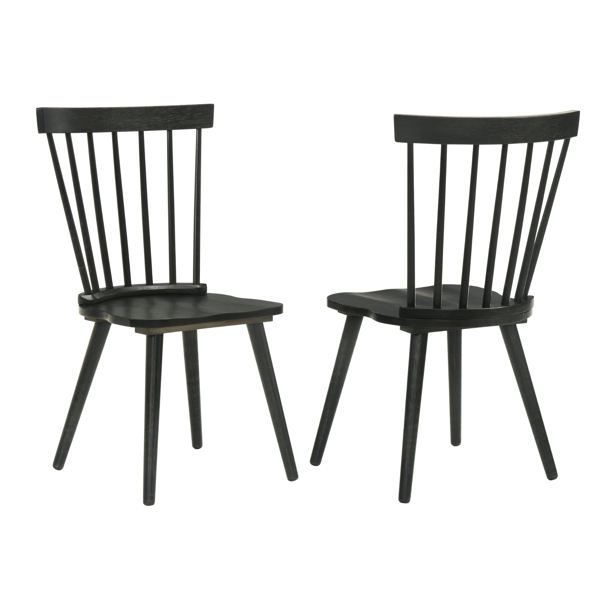Modern Farmhouse Spindle Back Dining Chairs, Set of 2