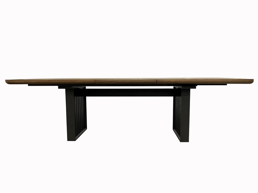 Double Pedestal Table In Latte Finish