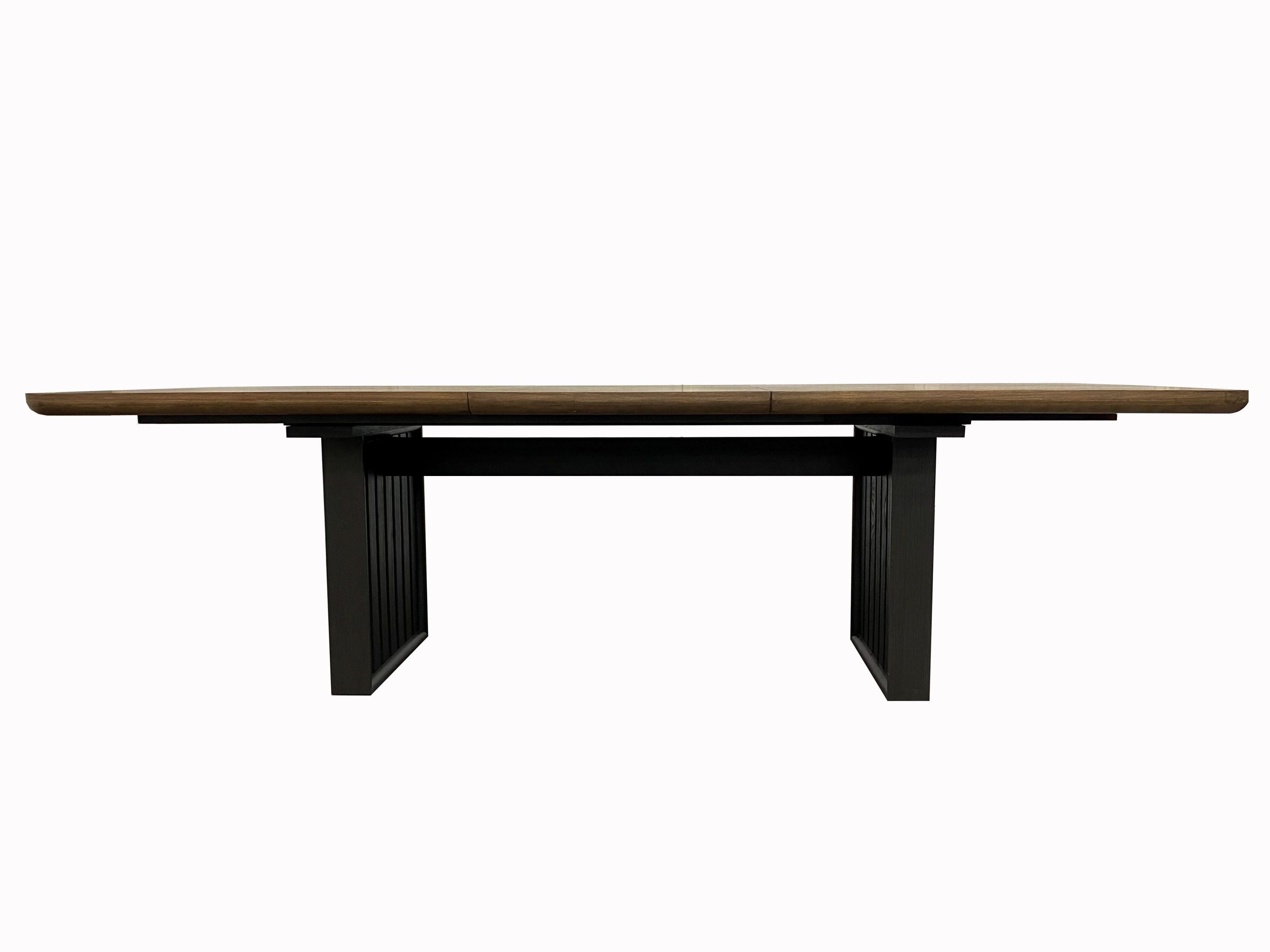Double Pedestal Table In Latte Finish