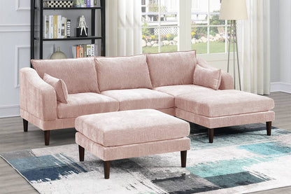 Loran Cloud 4-Pc Modular Sectional - Blush