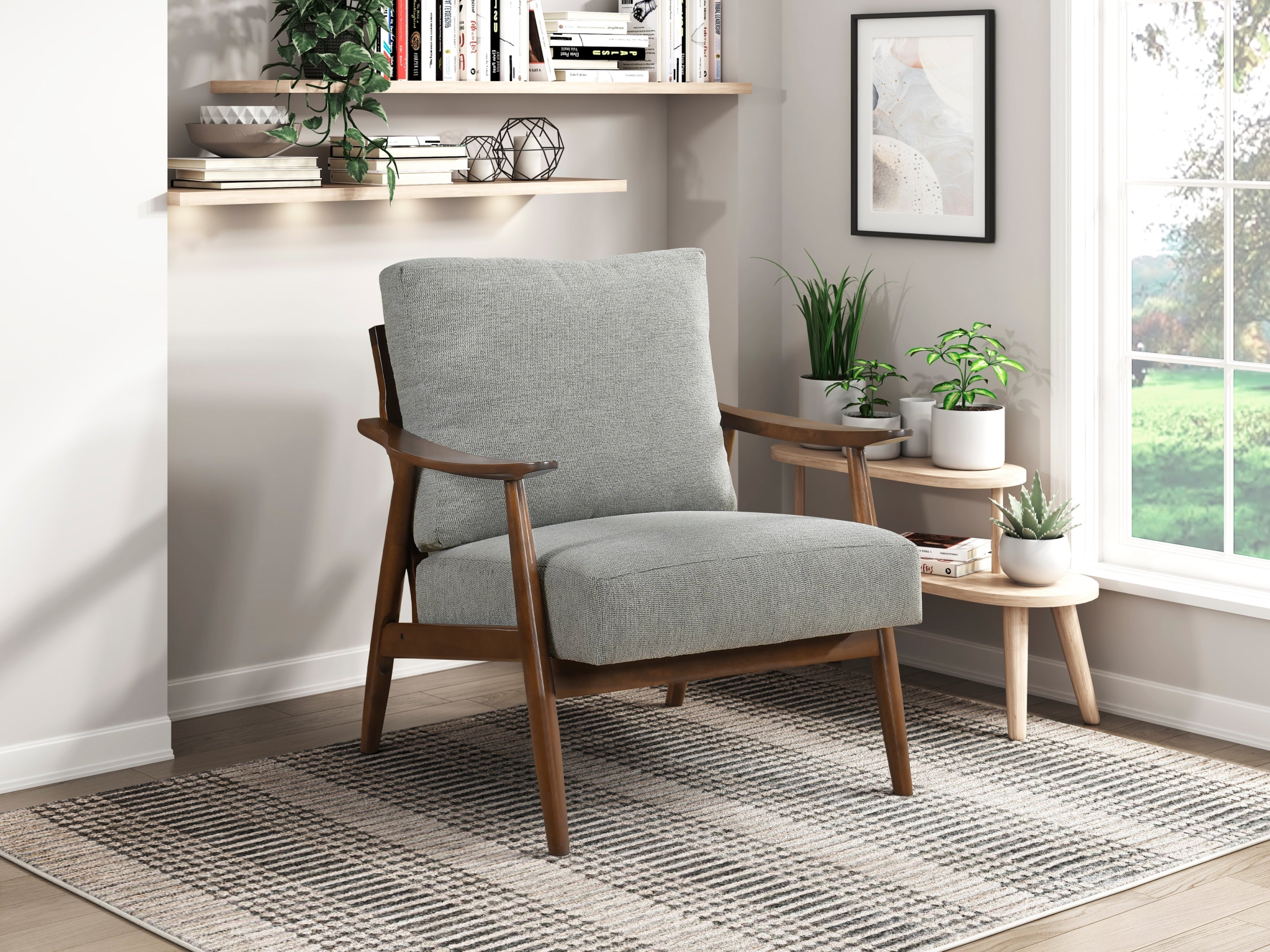 Sagebrooke Solid Wood Modern Accent Chair