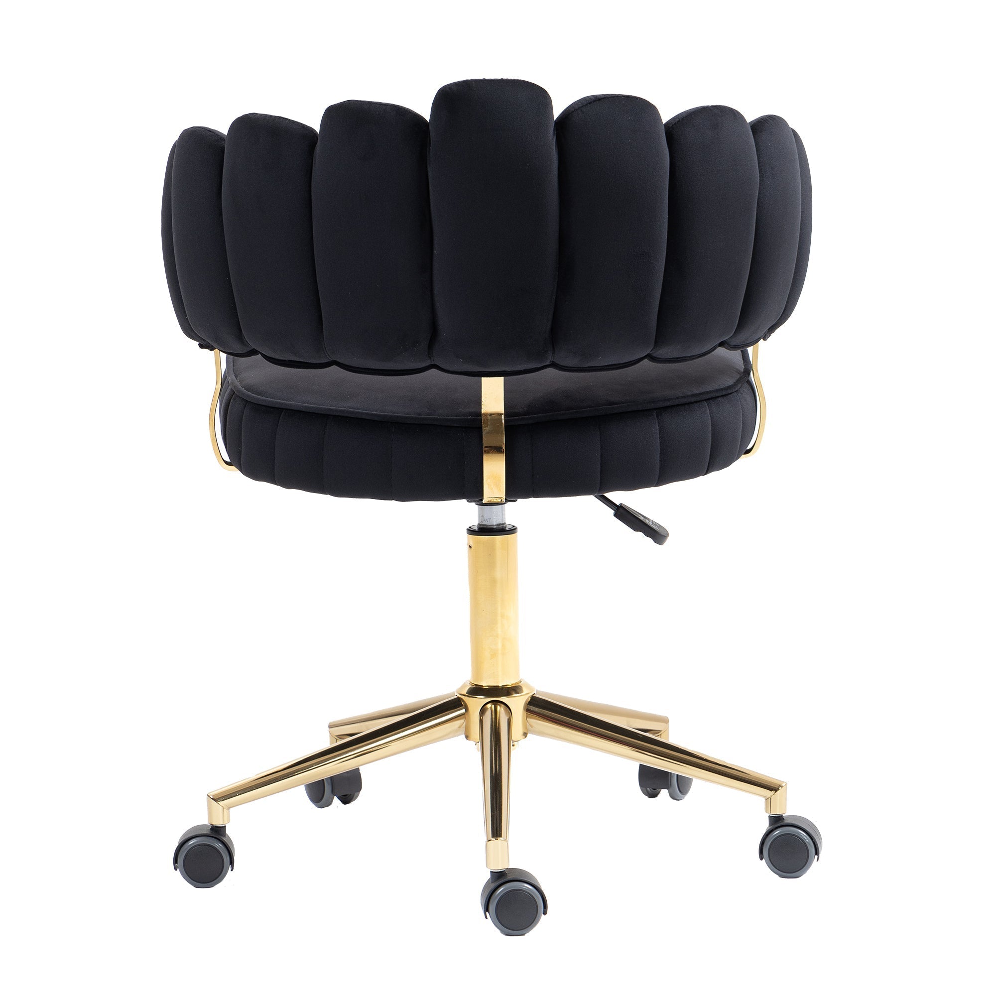 Modern Velvet Home Office Desk Chair with Adjustable Height and Swivel Wheels