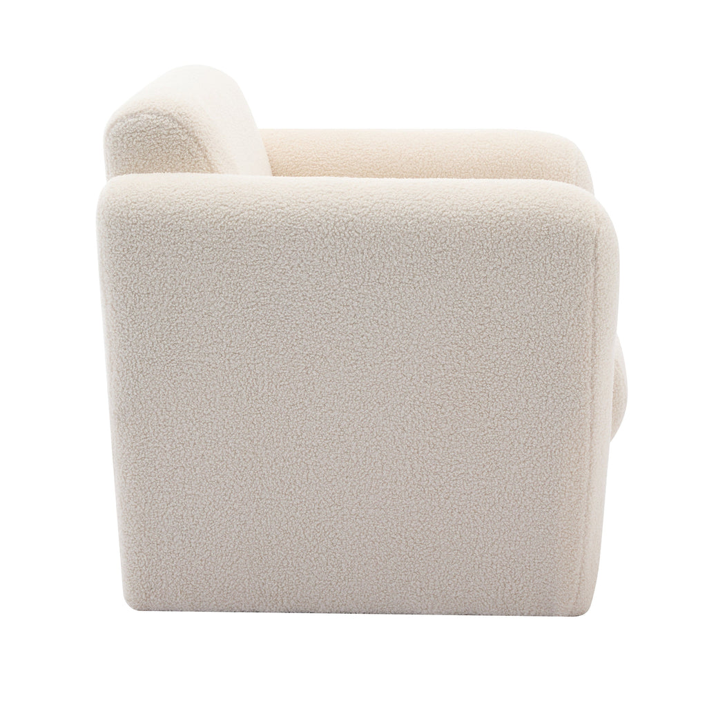 Marlowe Modern Sherpa Upholstered Comfy Reading Accent Chair