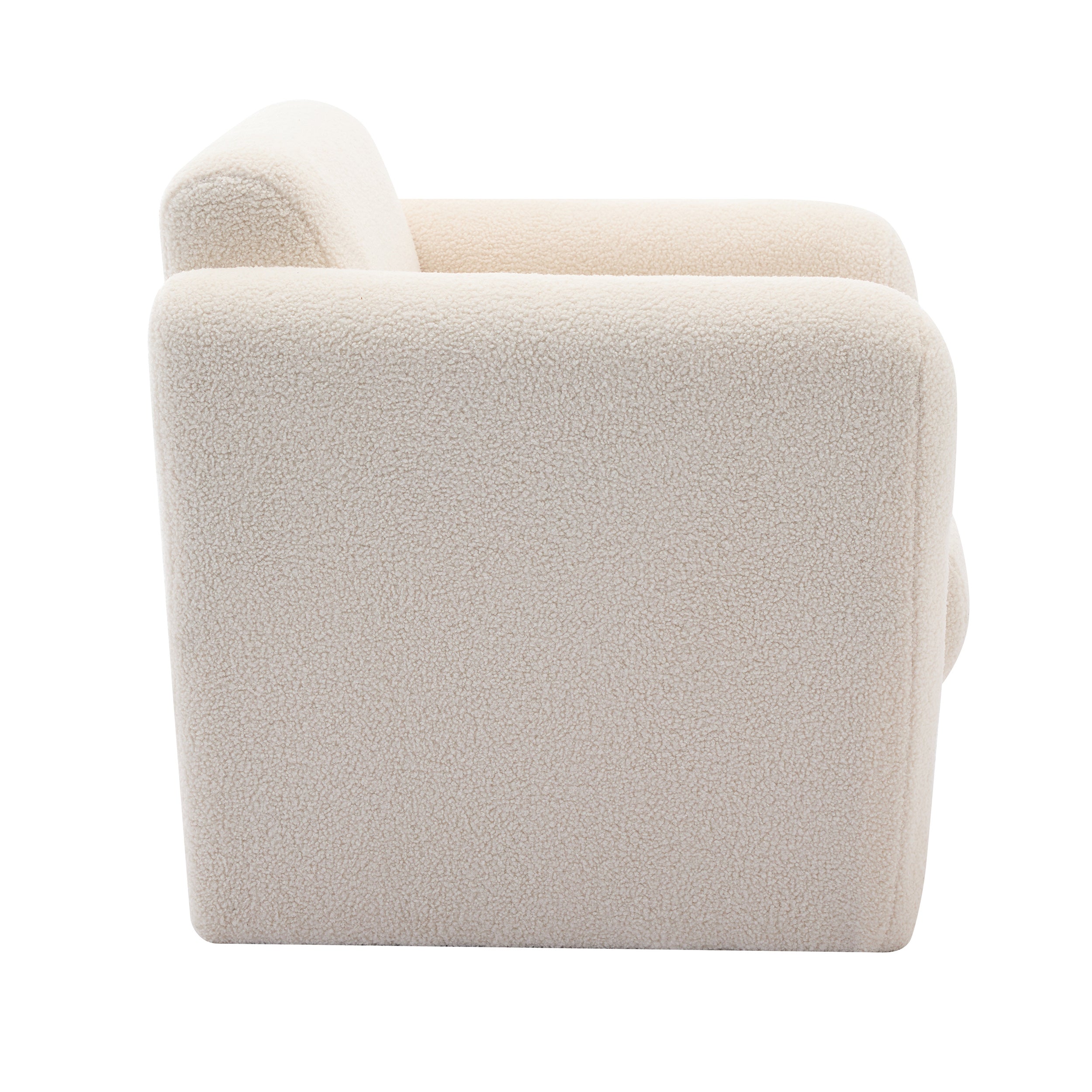 Marlowe Modern Sherpa Upholstered Comfy Reading Accent Chair