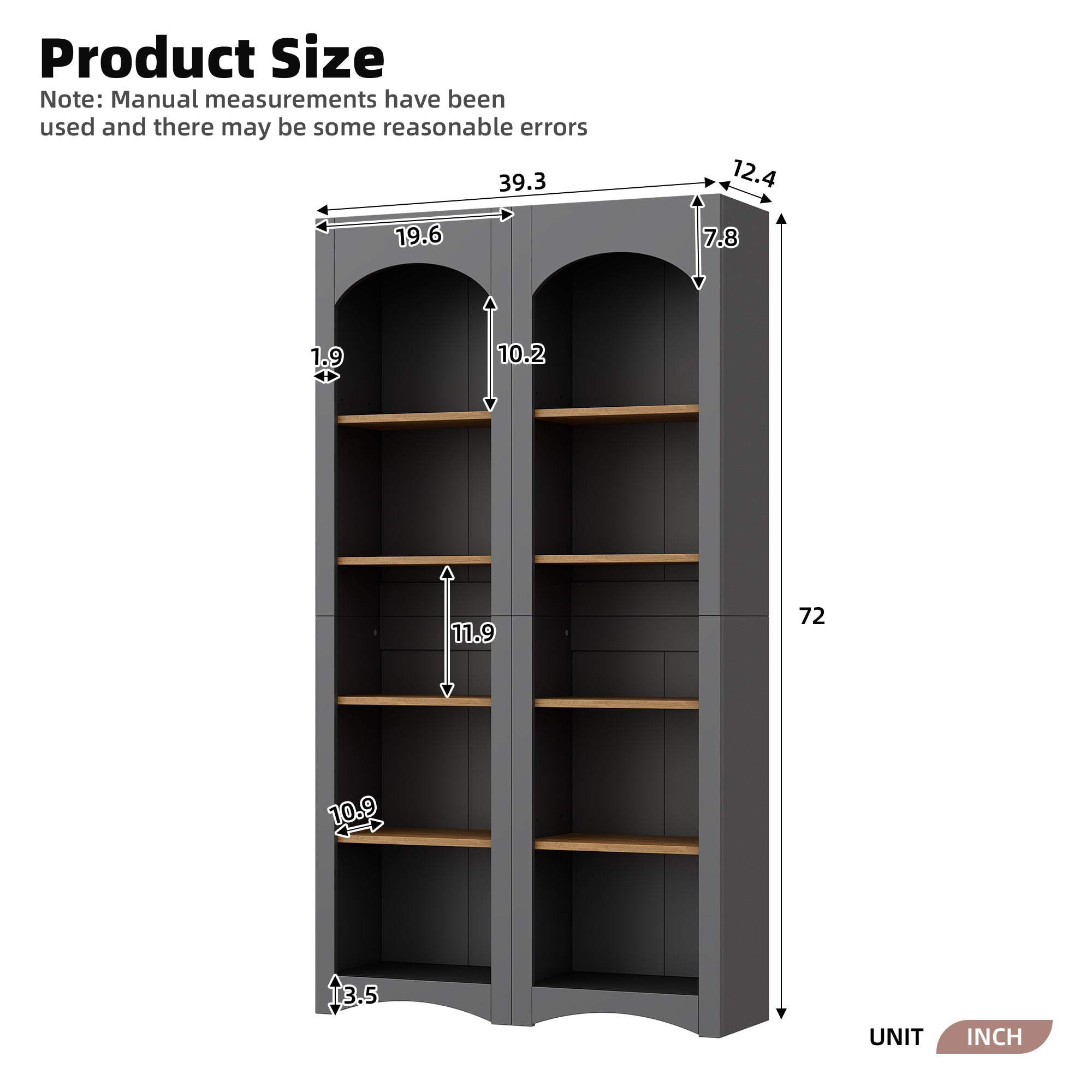 Farmhouse Two-Tone Storage Cabinet with Adjustable Shelves