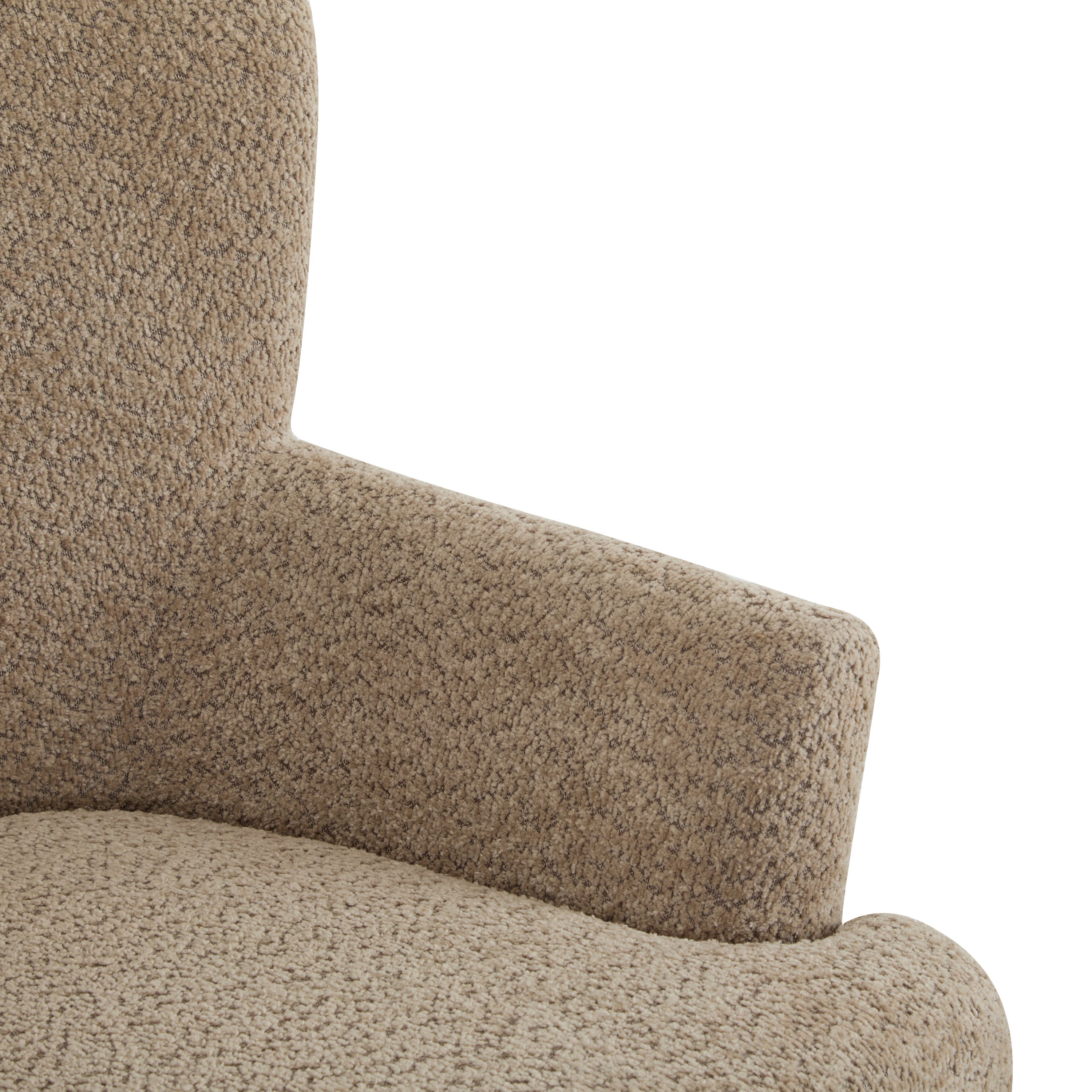 Gerald Boucle Upholstered Club Chair and Ottoman Set