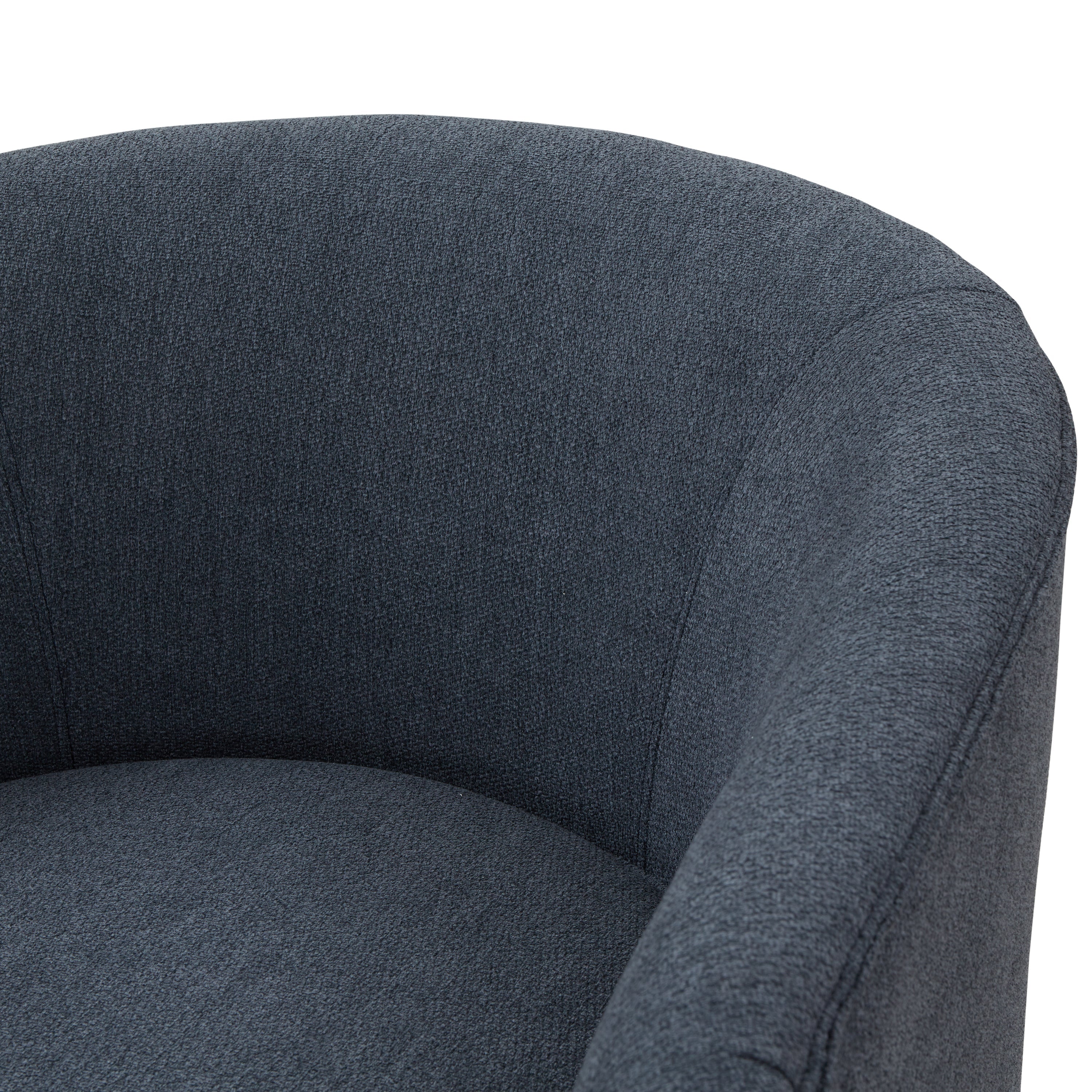 Miramar Wood Base Swivel Club Accent Chair
