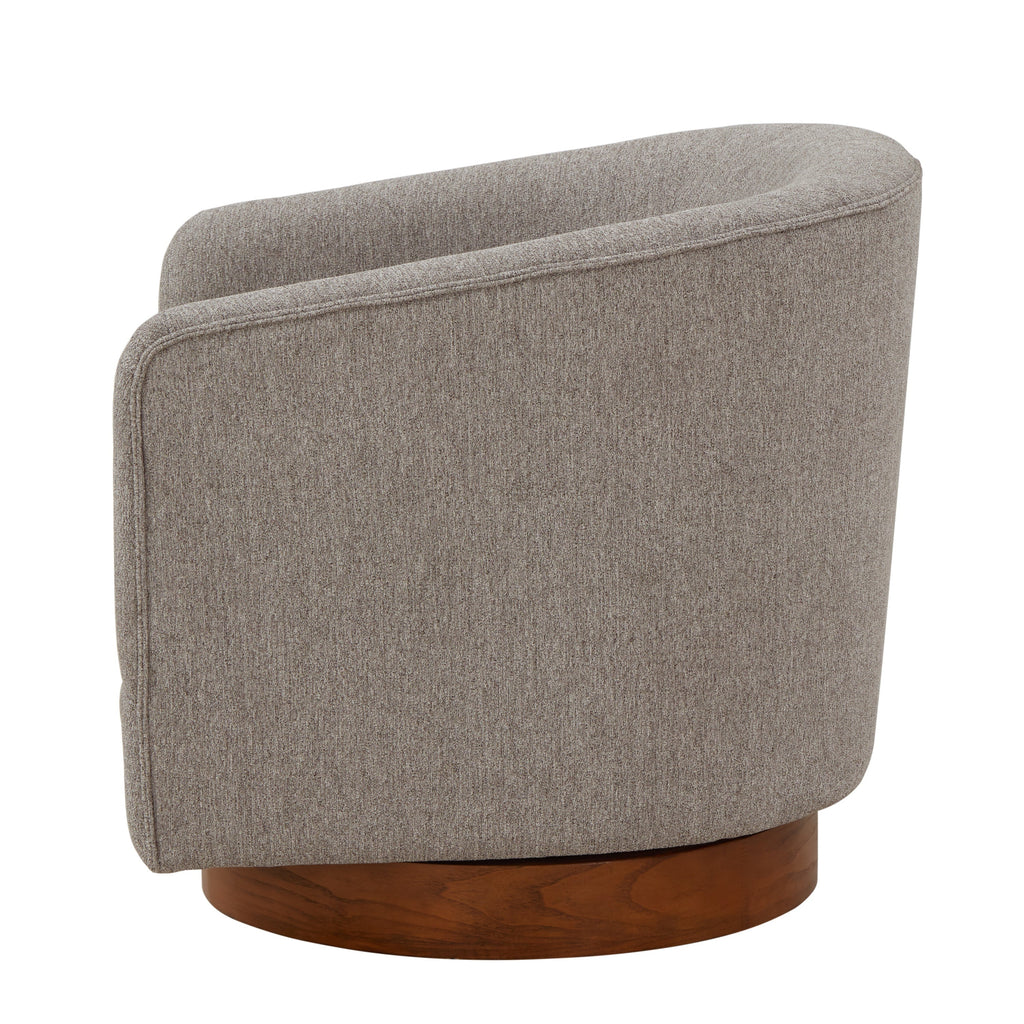 Miramar Wood Base Swivel Club Accent Chair
