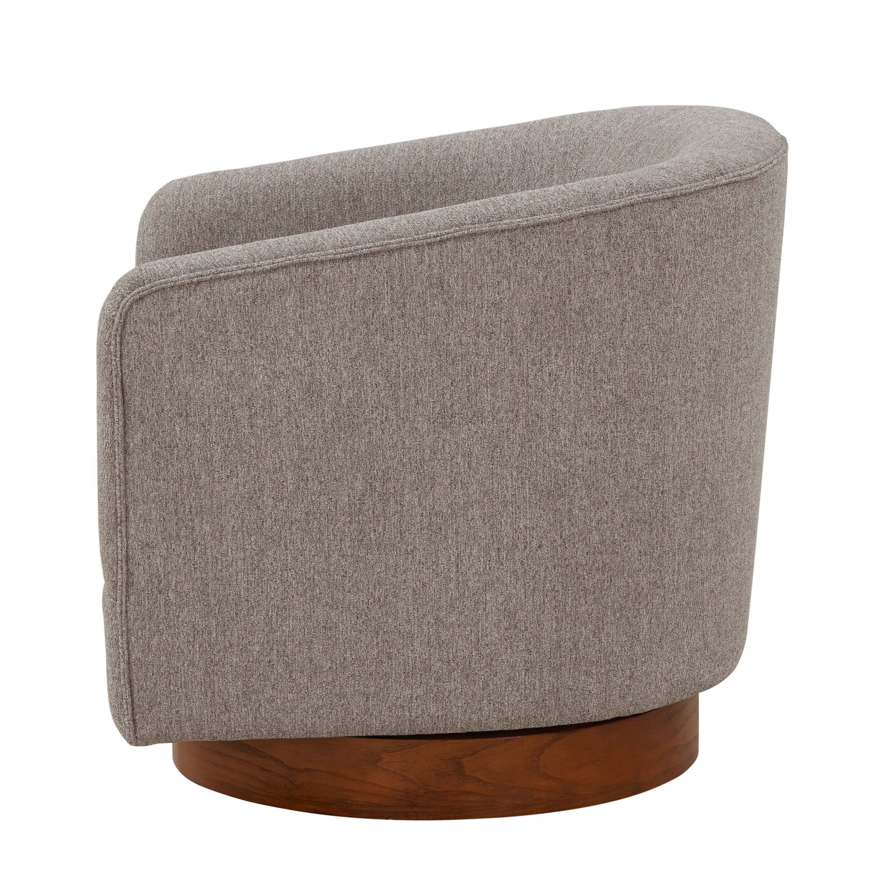 Miramar Wood Base Swivel Club Accent Chair