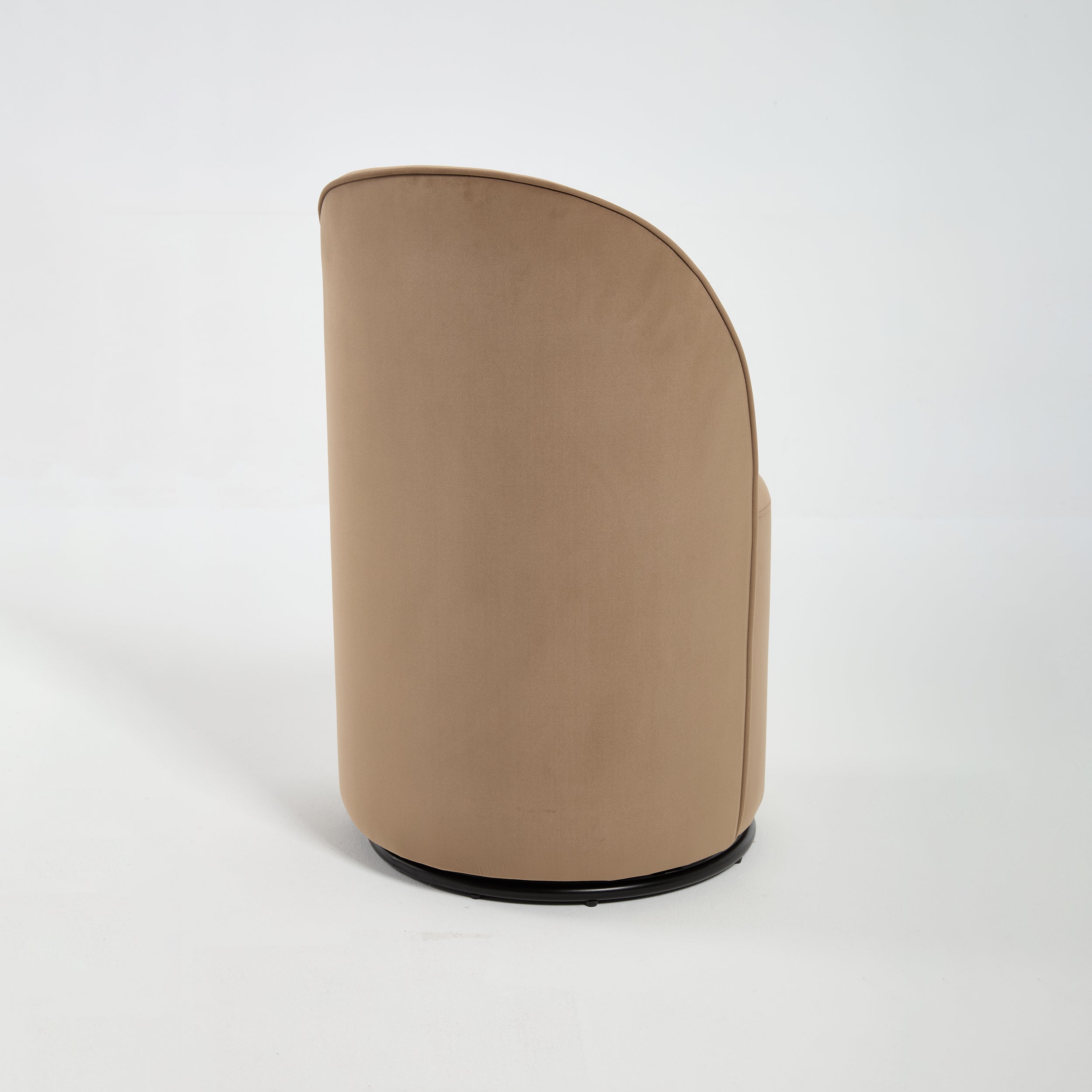 Ashcombe Mid Century Modern Round Velvet Dining Chair
