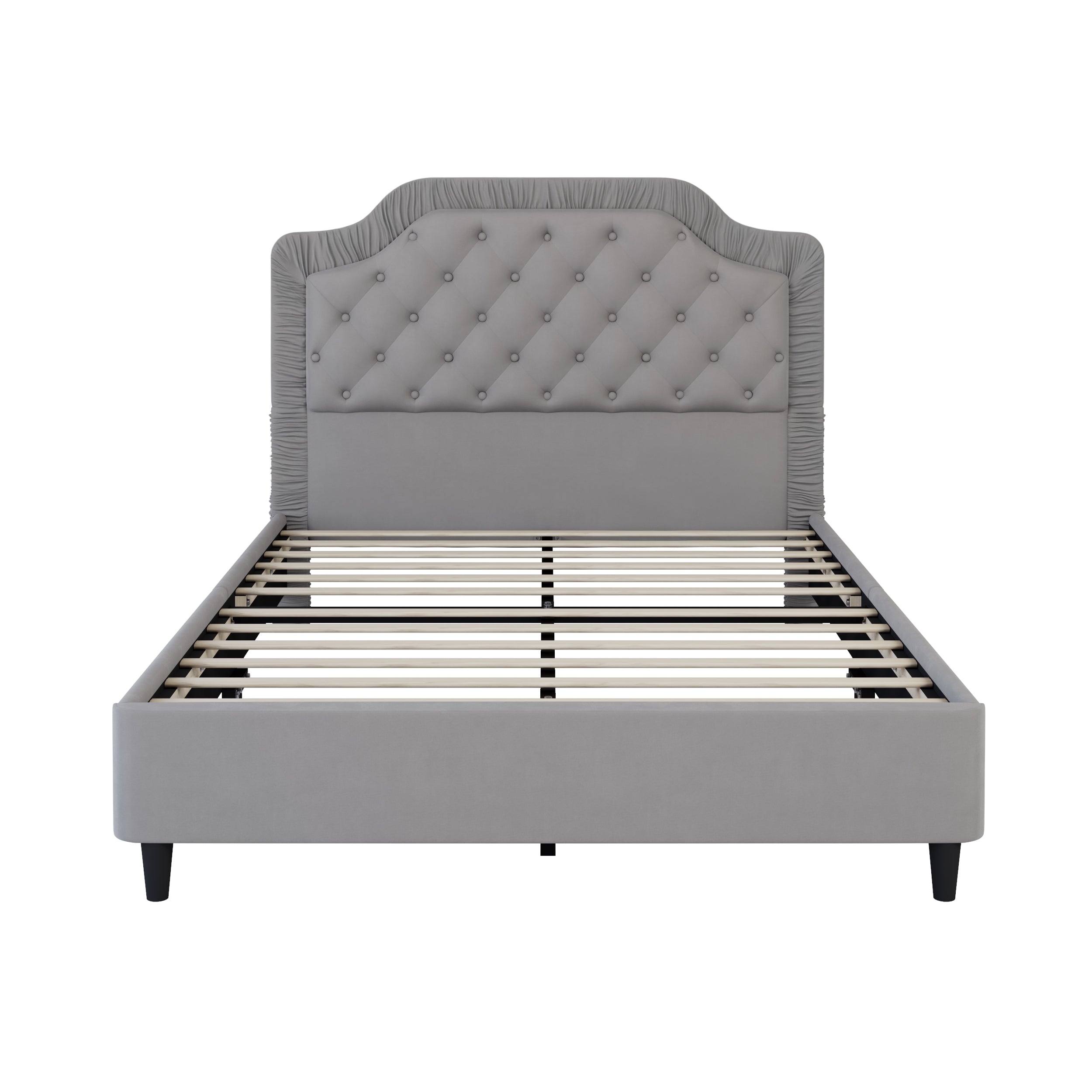 Button Tufted Headboard Bed