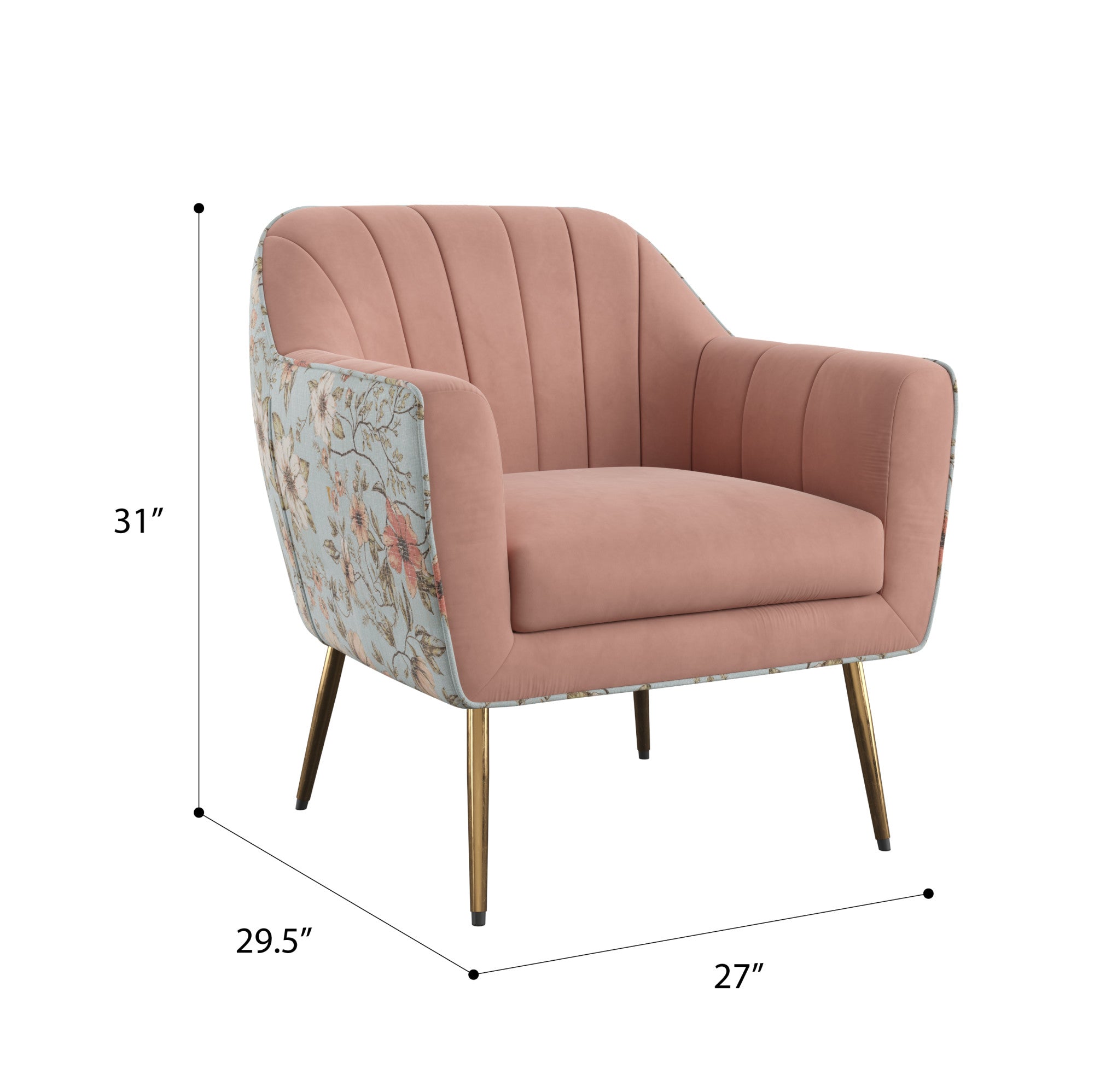 Rose Pink Accent Chair