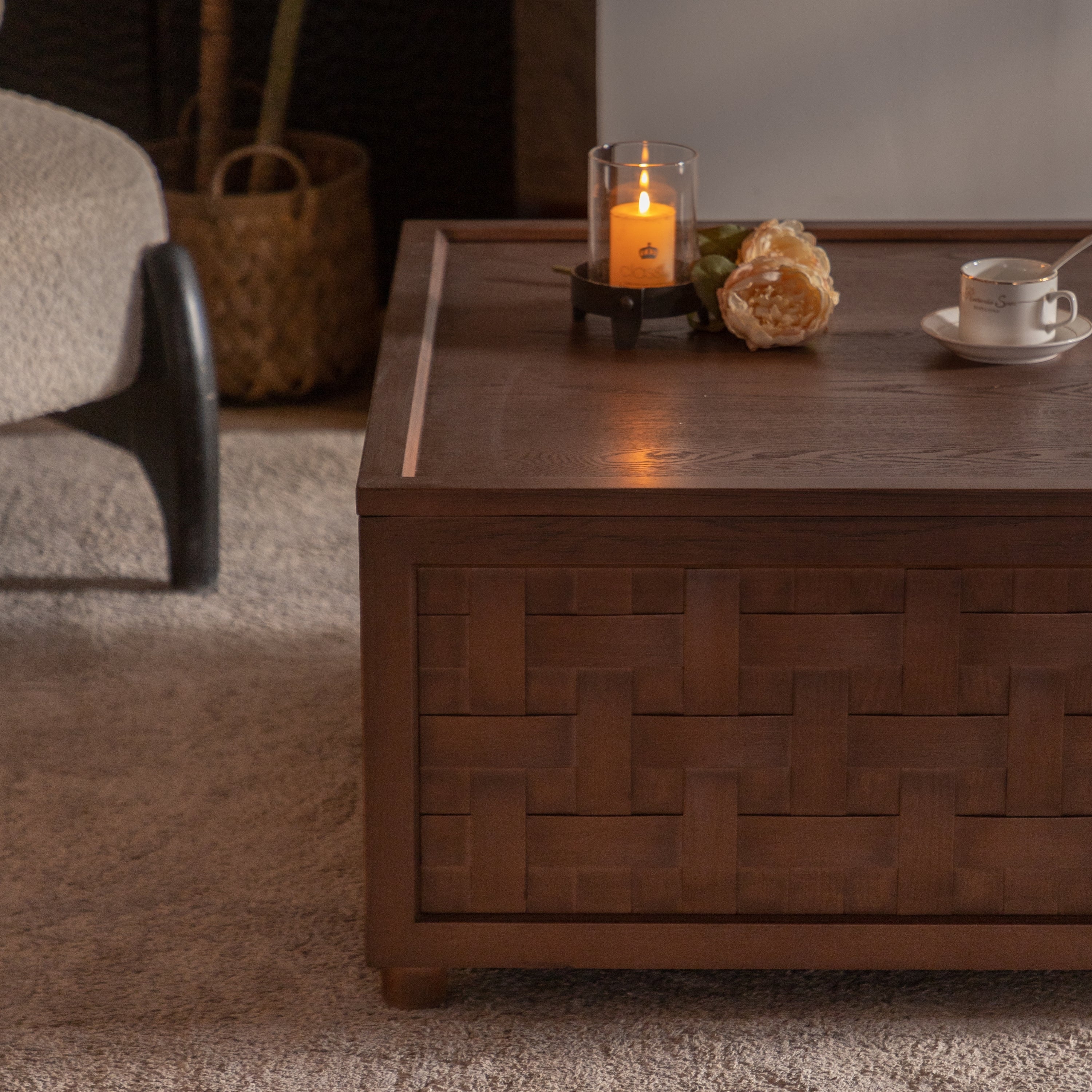 Ashwick Farmhouse Coffee Table with Storage