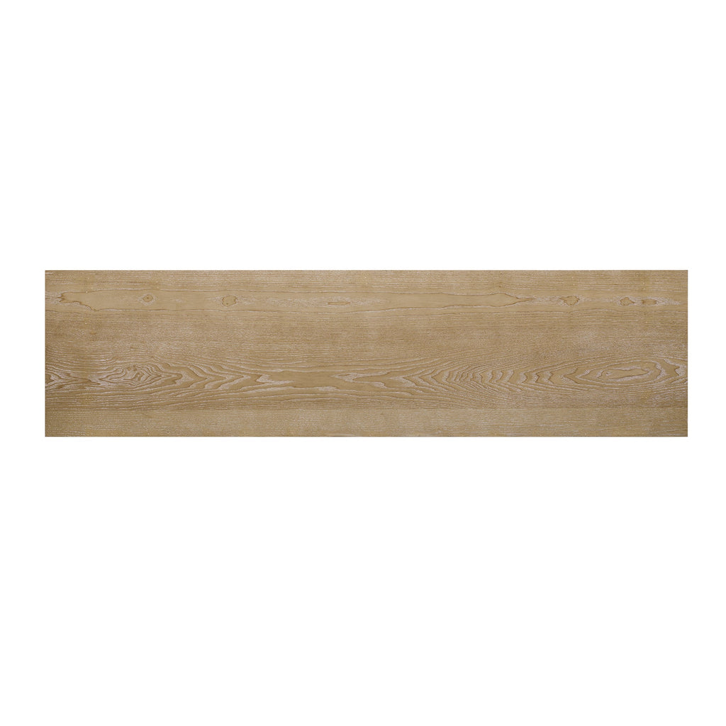 Modern Farmhouse Waterfall Console Table with 2 Concealed Drawers