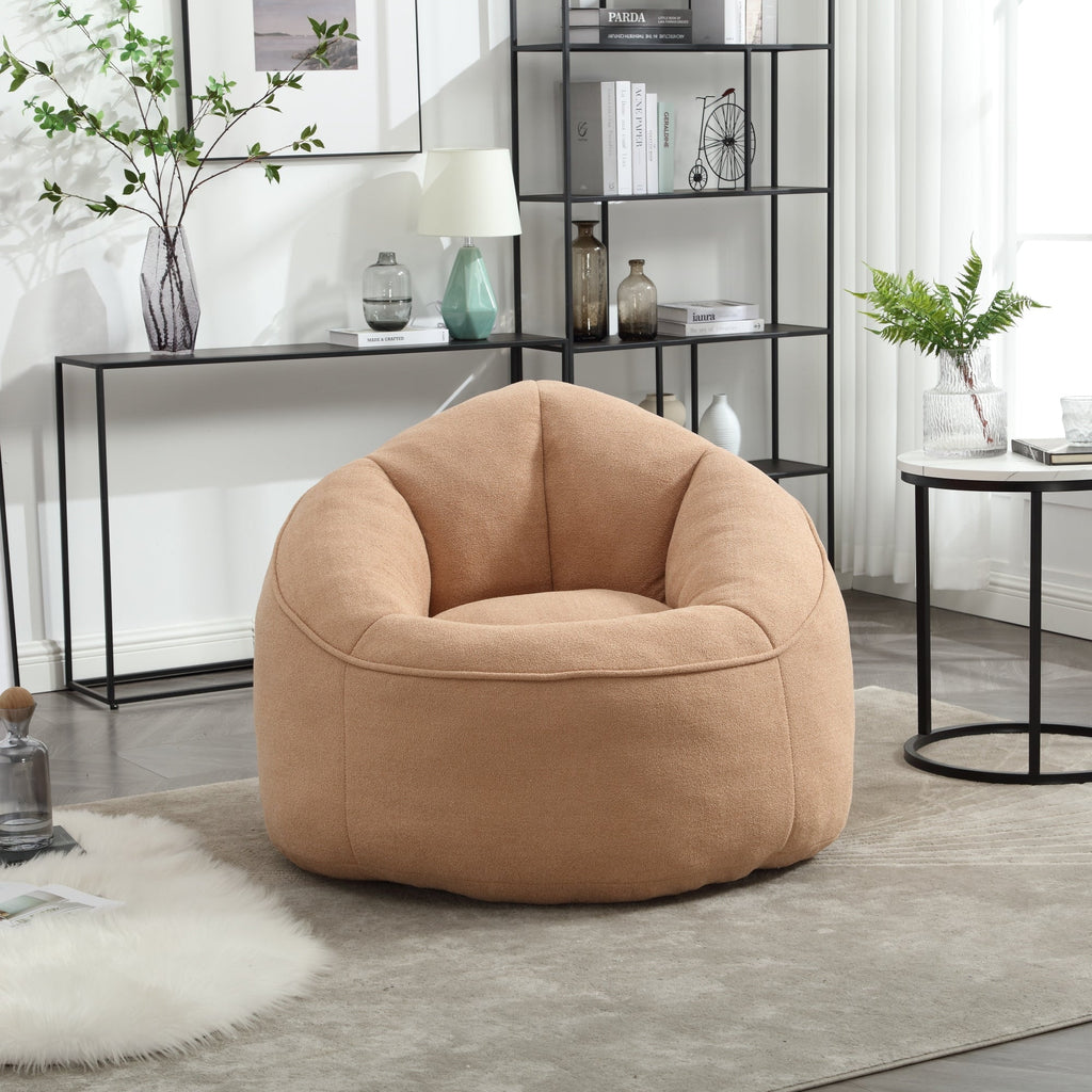 Bean Bag Sofa Chair with High-Pressure Foam and Footrest