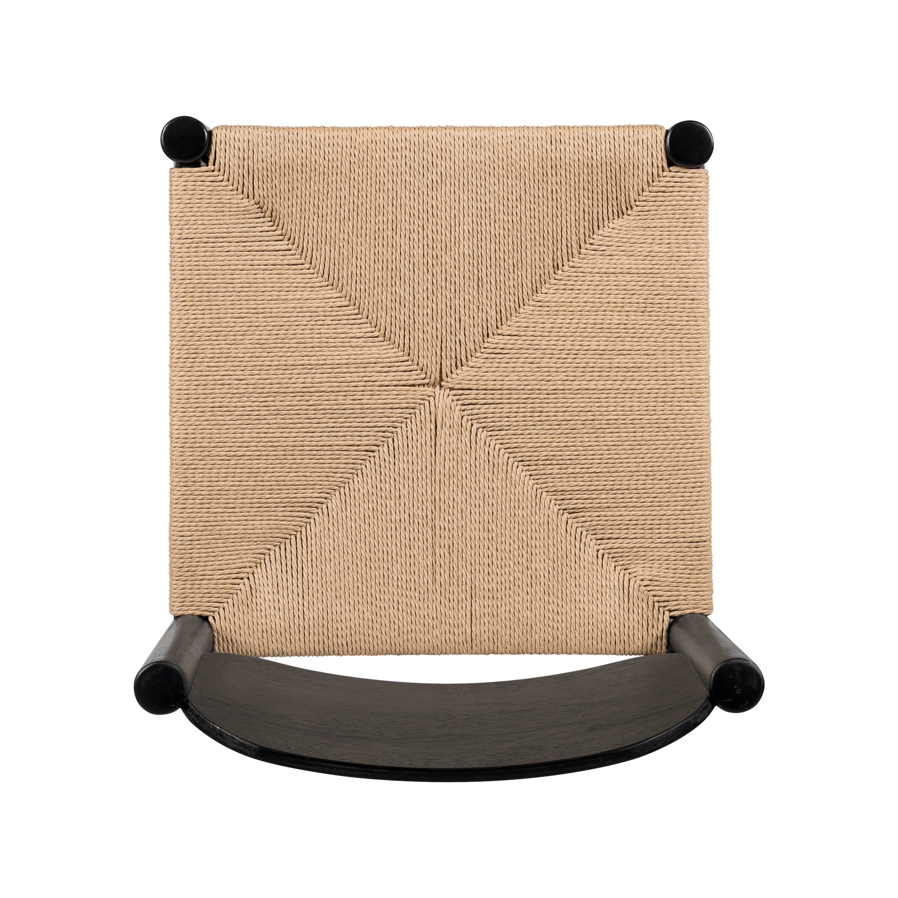 Farmington Wooden Dining Chairs with Beige Paper Rope Weave Seat, Set of 2