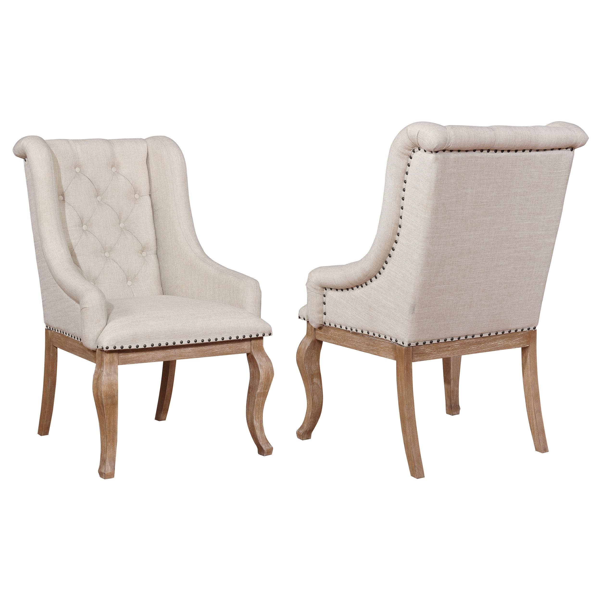 Fremont Barley Brown Upholstered Dining Chairs, Set of 2