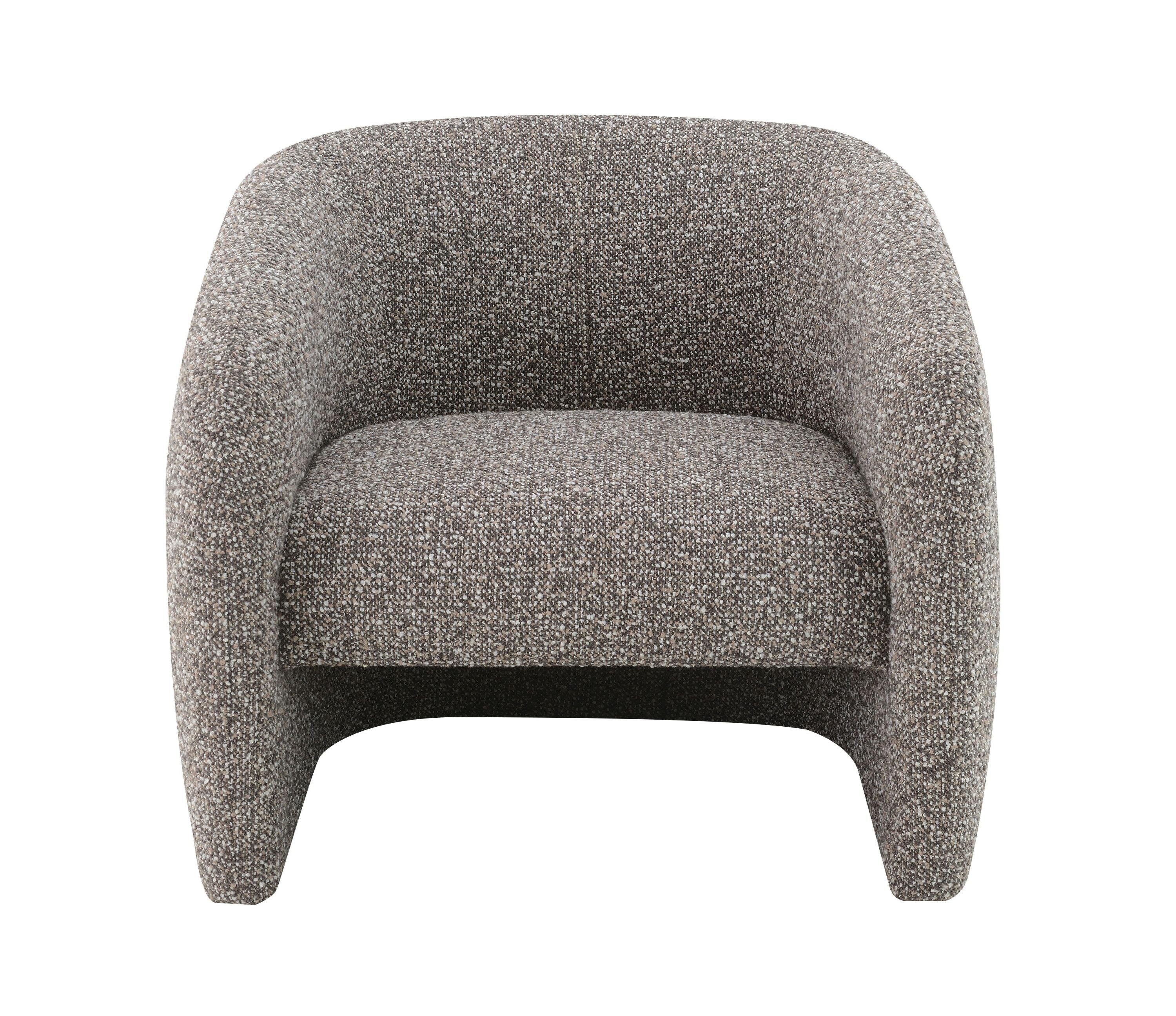 Livia Brown & Gray Tweed Accent Chair