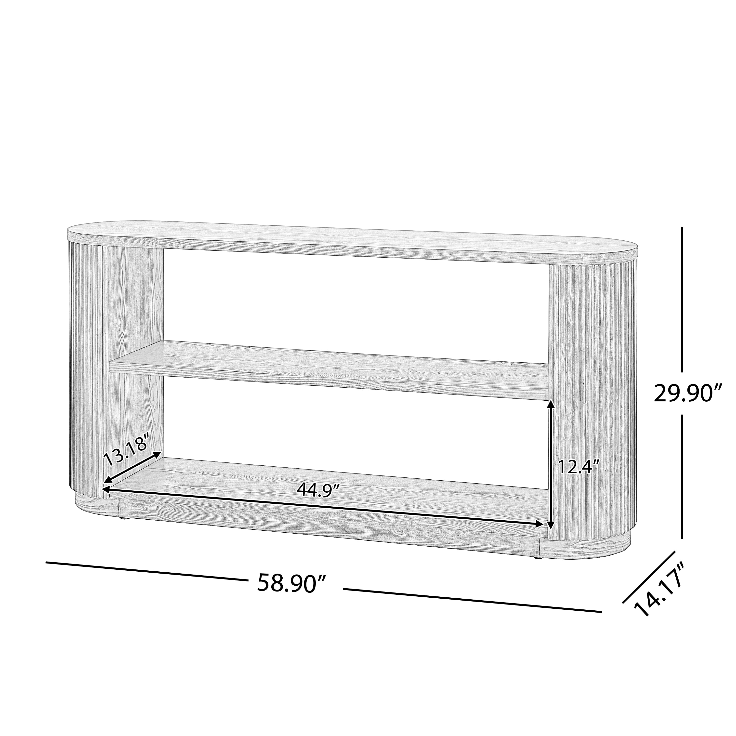 Modern Entryway Console Table with Open Shelf