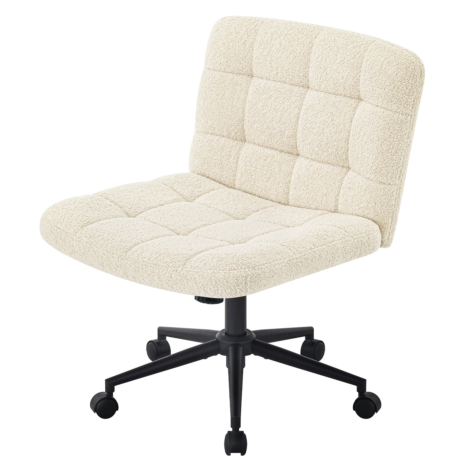 Desk Chair with Wheels, Armless Desk Chair, Adjustable Height 360° Rolling Swivel