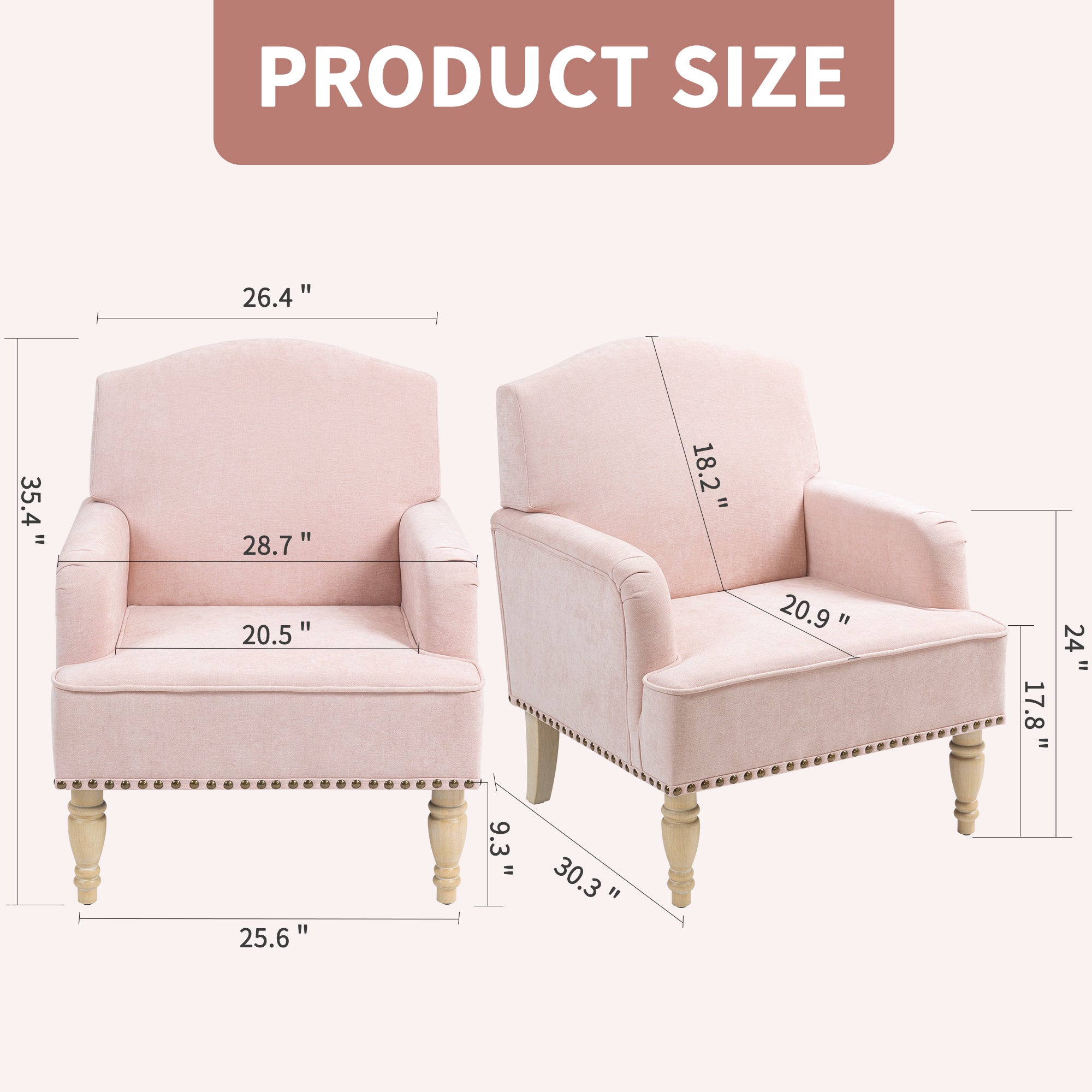 Nailhead Trim Upholstered Accent Chair