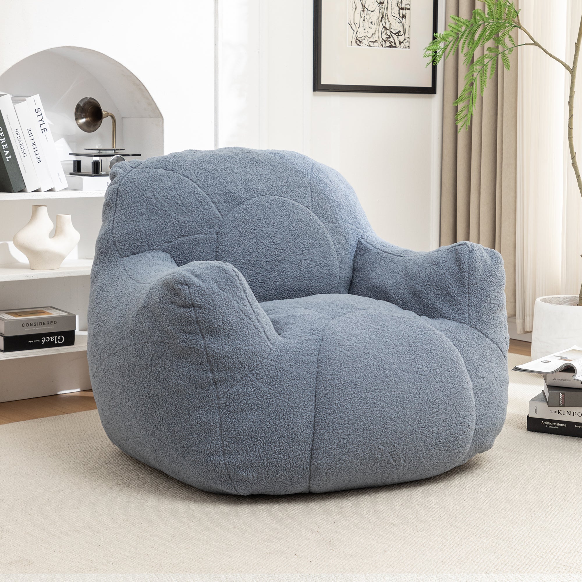 Tufted Memory Foam Bean Bag Chair