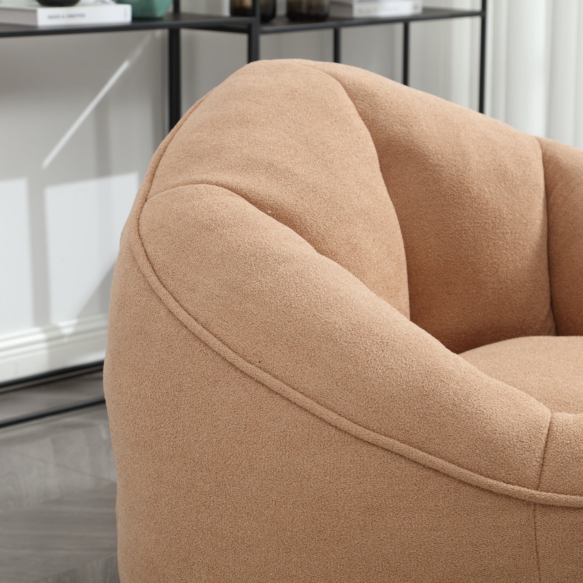 Bean Bag Sofa Chair with High-Pressure Foam and Footrest