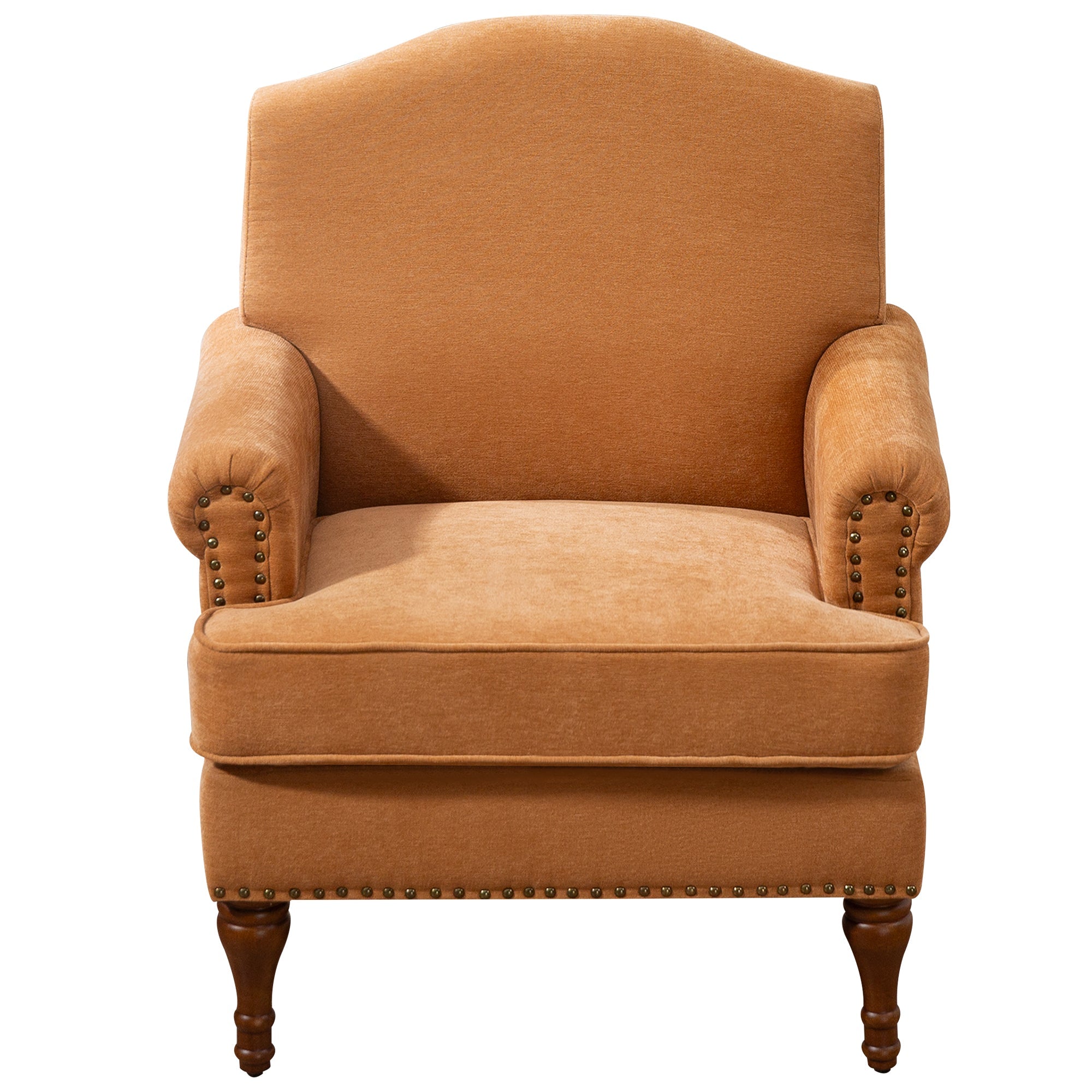 Nailhead Trim Rolled Arm Upholstered Accent Chair