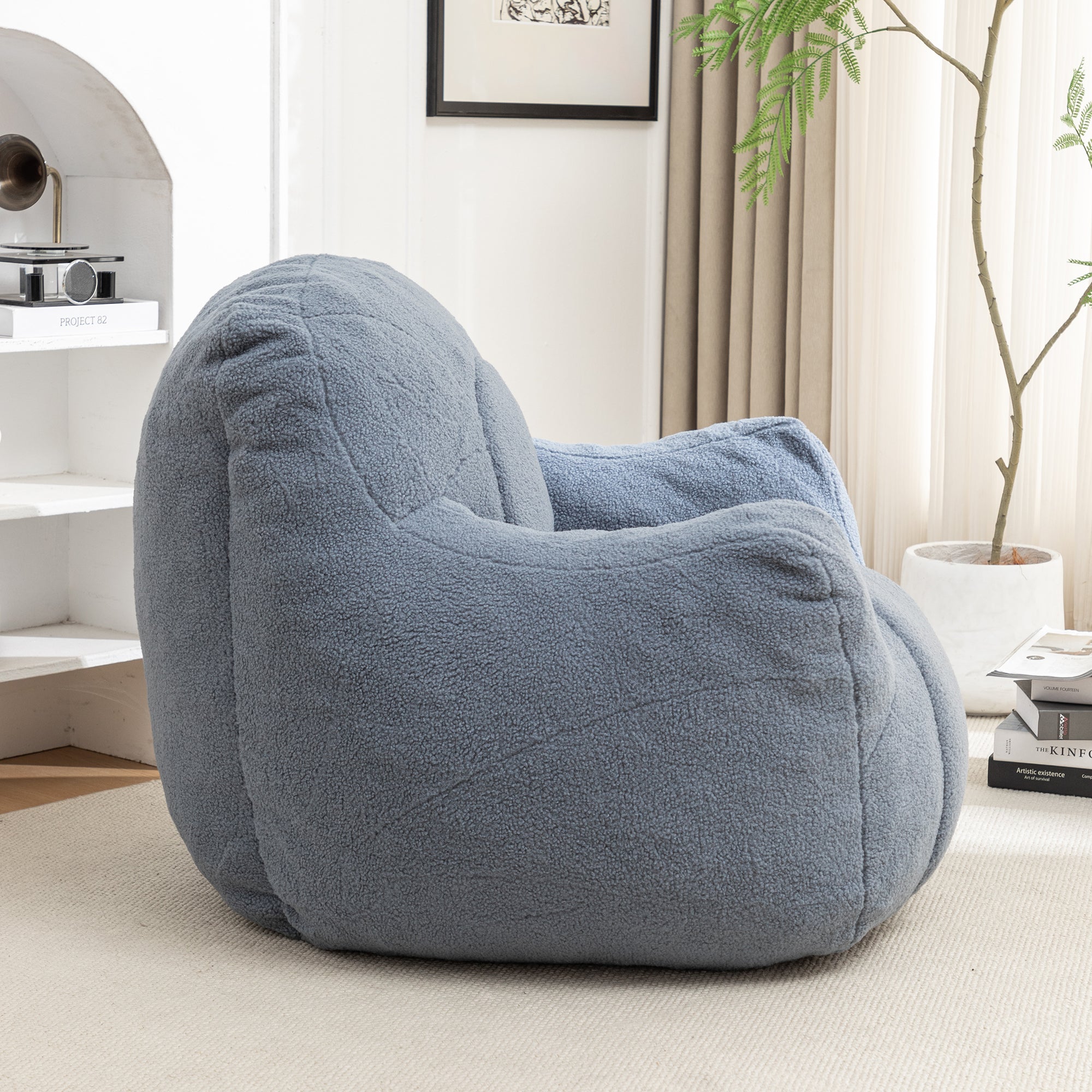 Tufted Memory Foam Bean Bag Chair