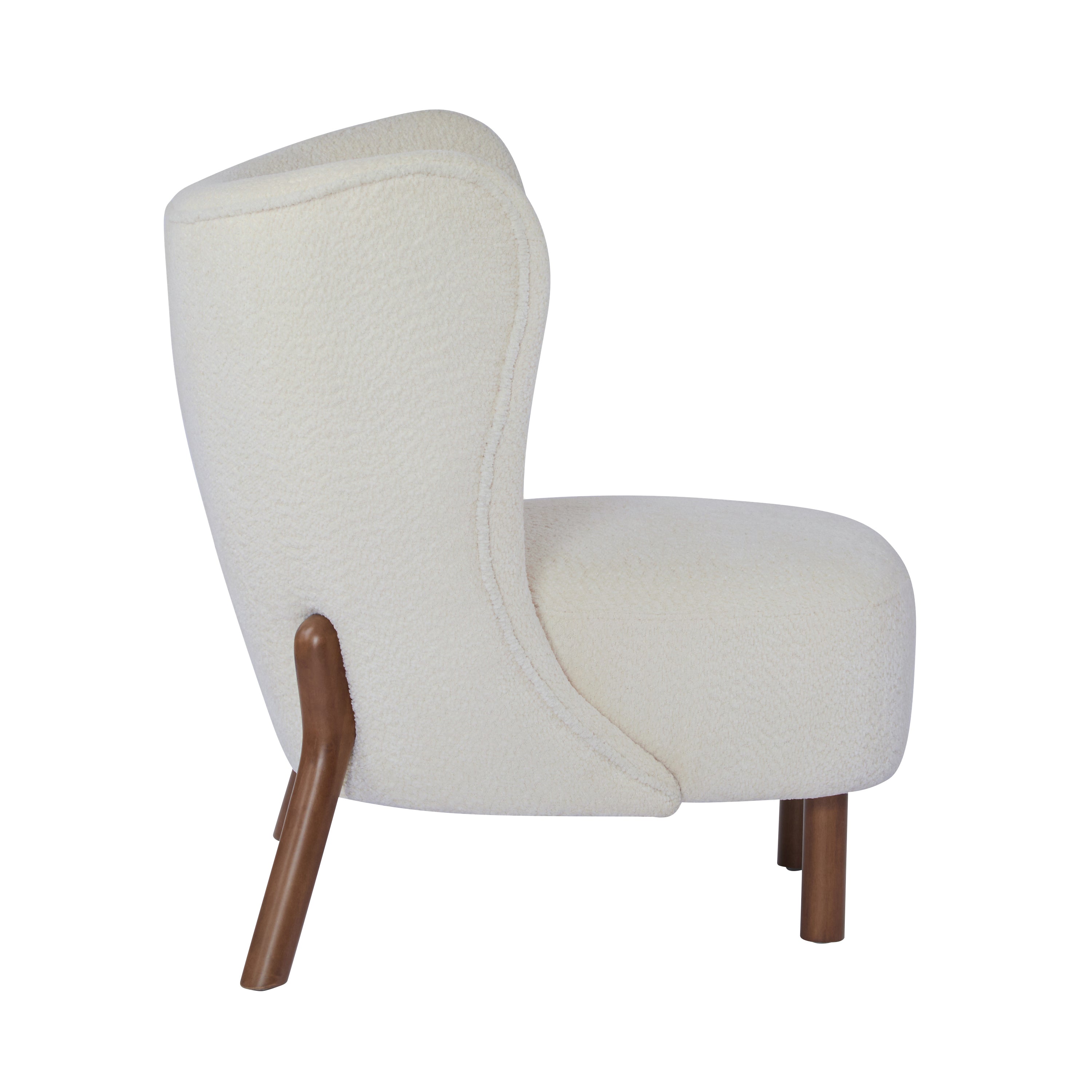 Bella Upholstered Wingback Armless Accent Chair