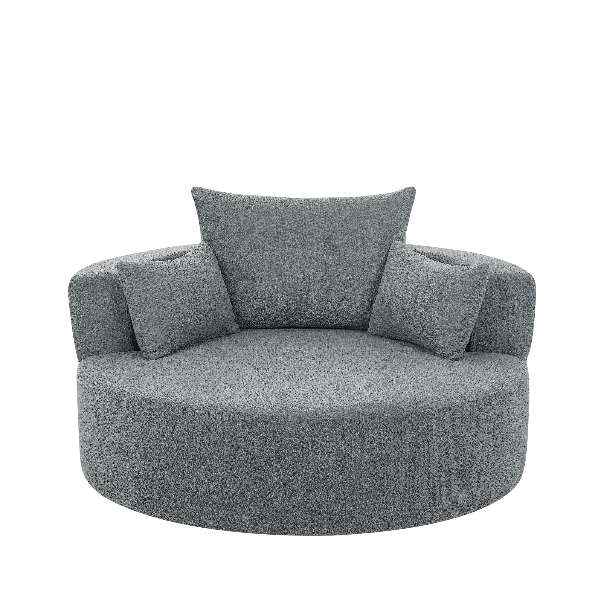 Crossley Oversized Swivel Barrel Accent Chair