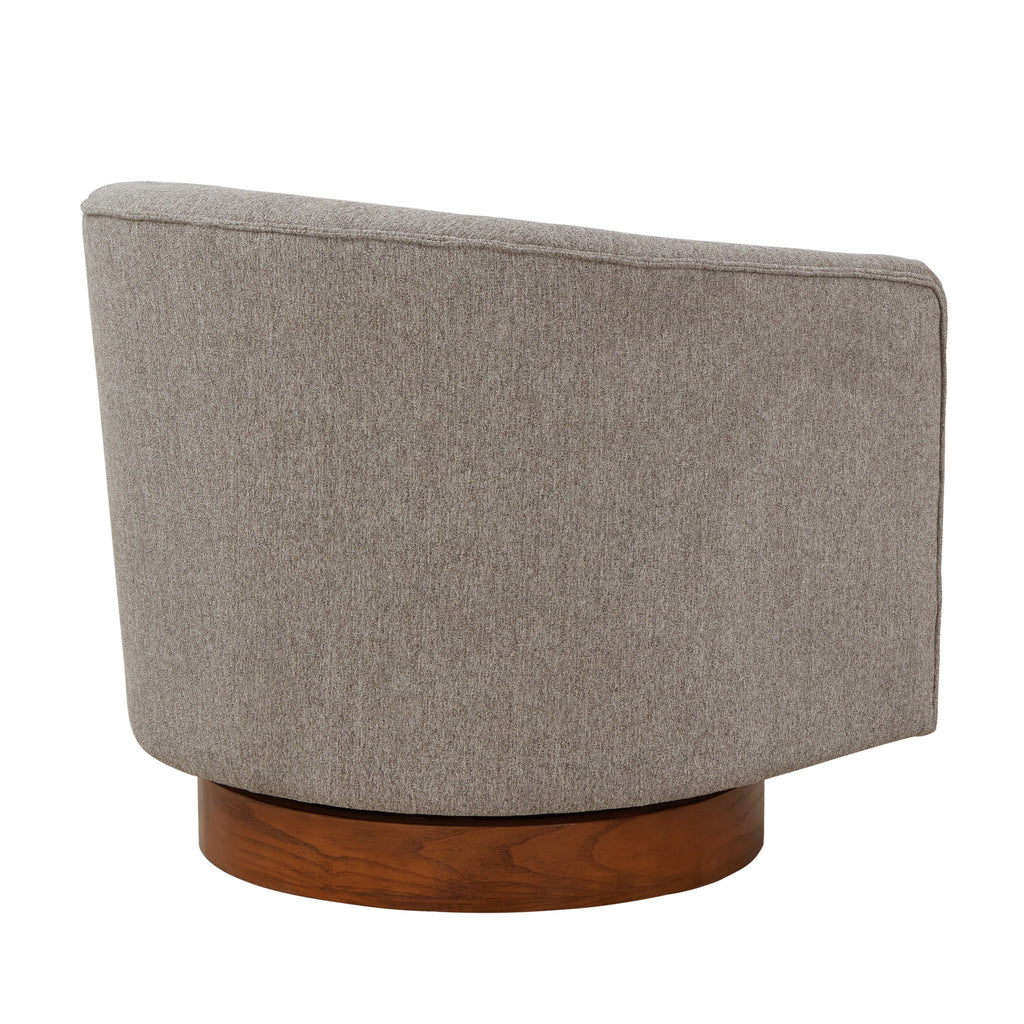 Miramar Wood Base Swivel Club Accent Chair