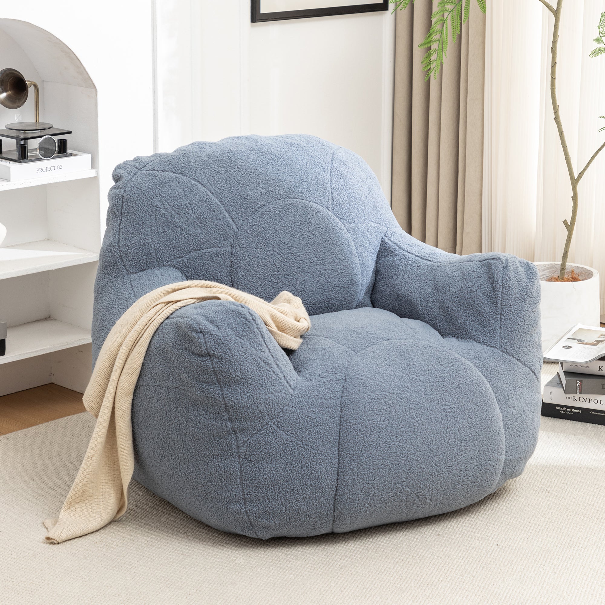 Tufted Memory Foam Bean Bag Chair