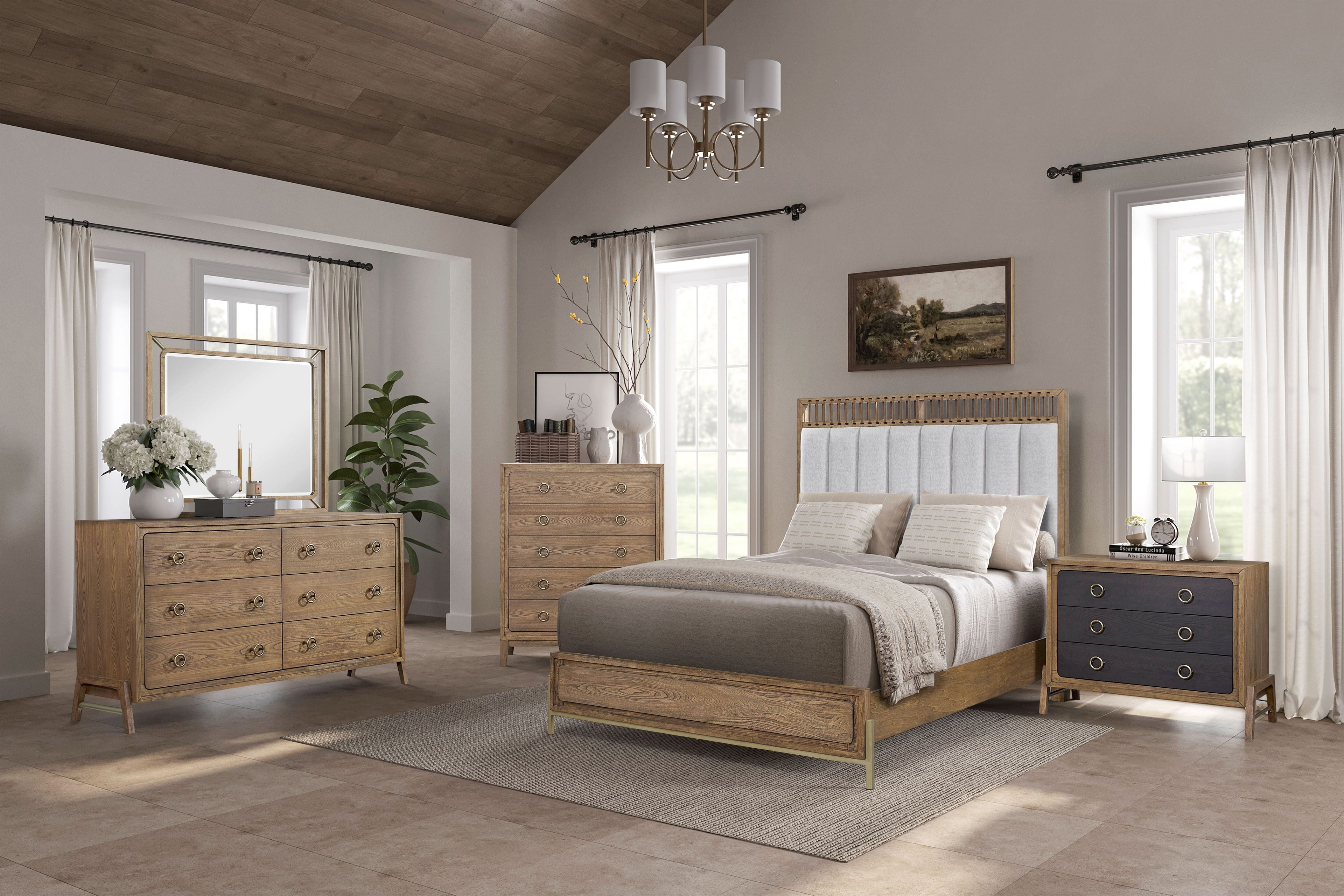 Upholstered Headboard Bed