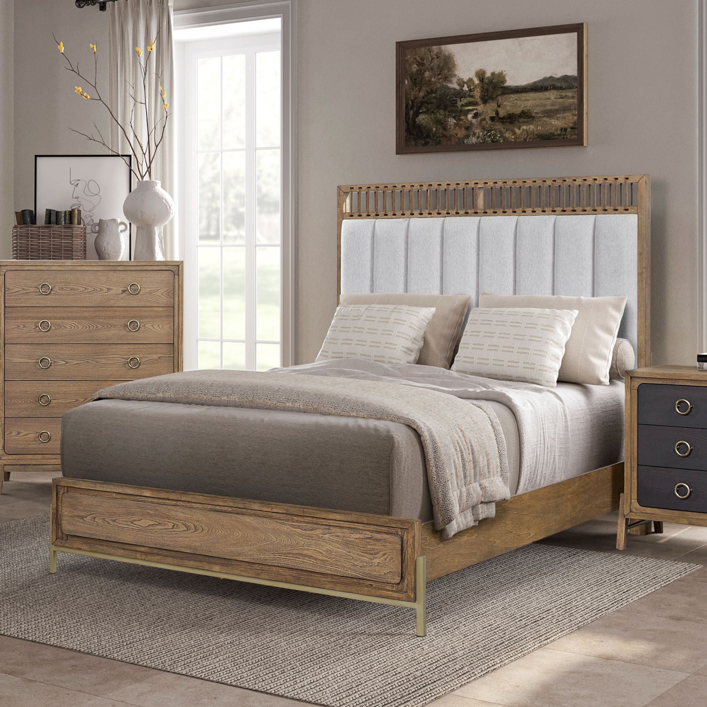 Upholstered Headboard Bed