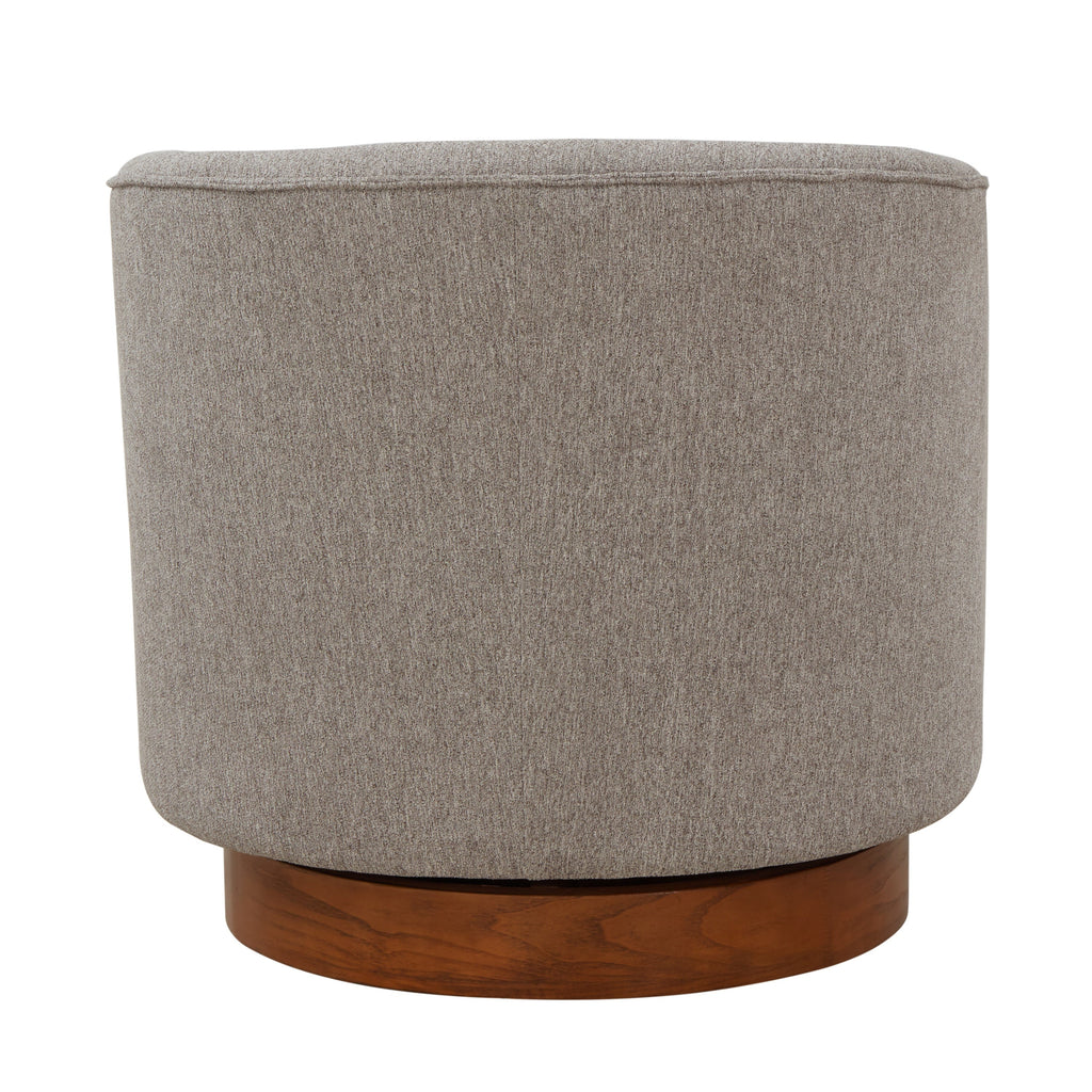 Miramar Wood Base Swivel Club Accent Chair