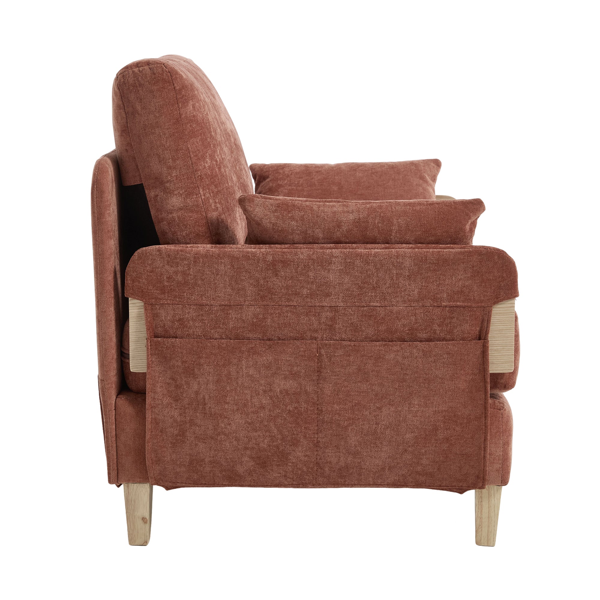 Mid-Century Modern Chenille Foldable Sofa Bed Recliner