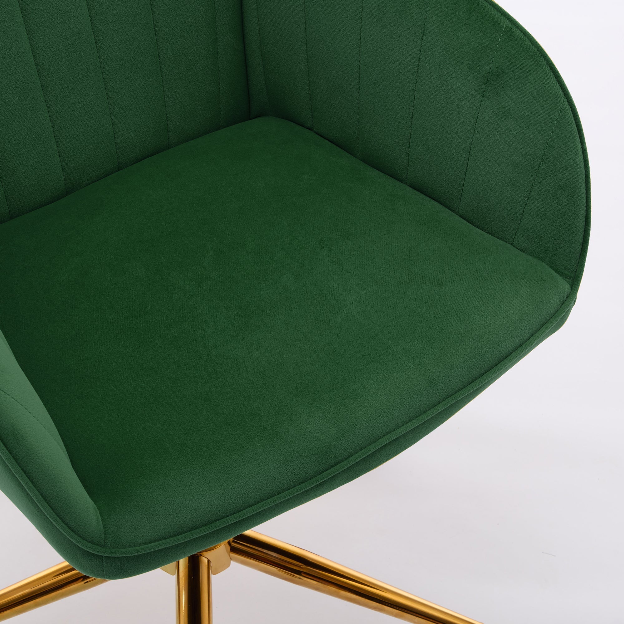 Adjustable Ergonomic Swivel Chair with Golden Base