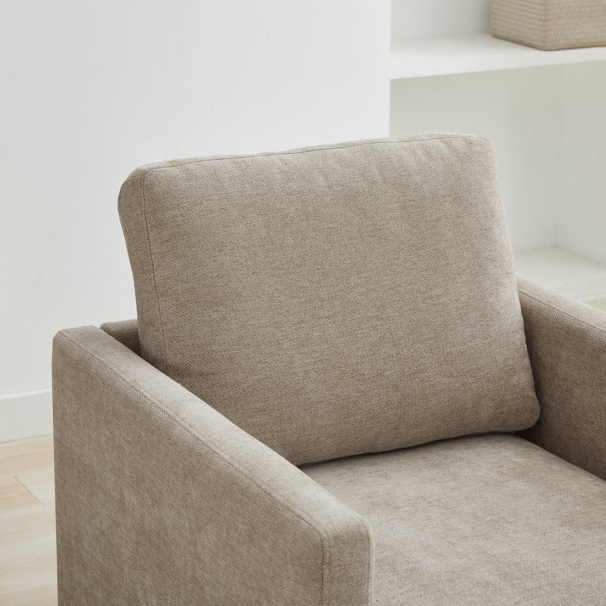 Modern Square Upholstered Swivel Accent Chair