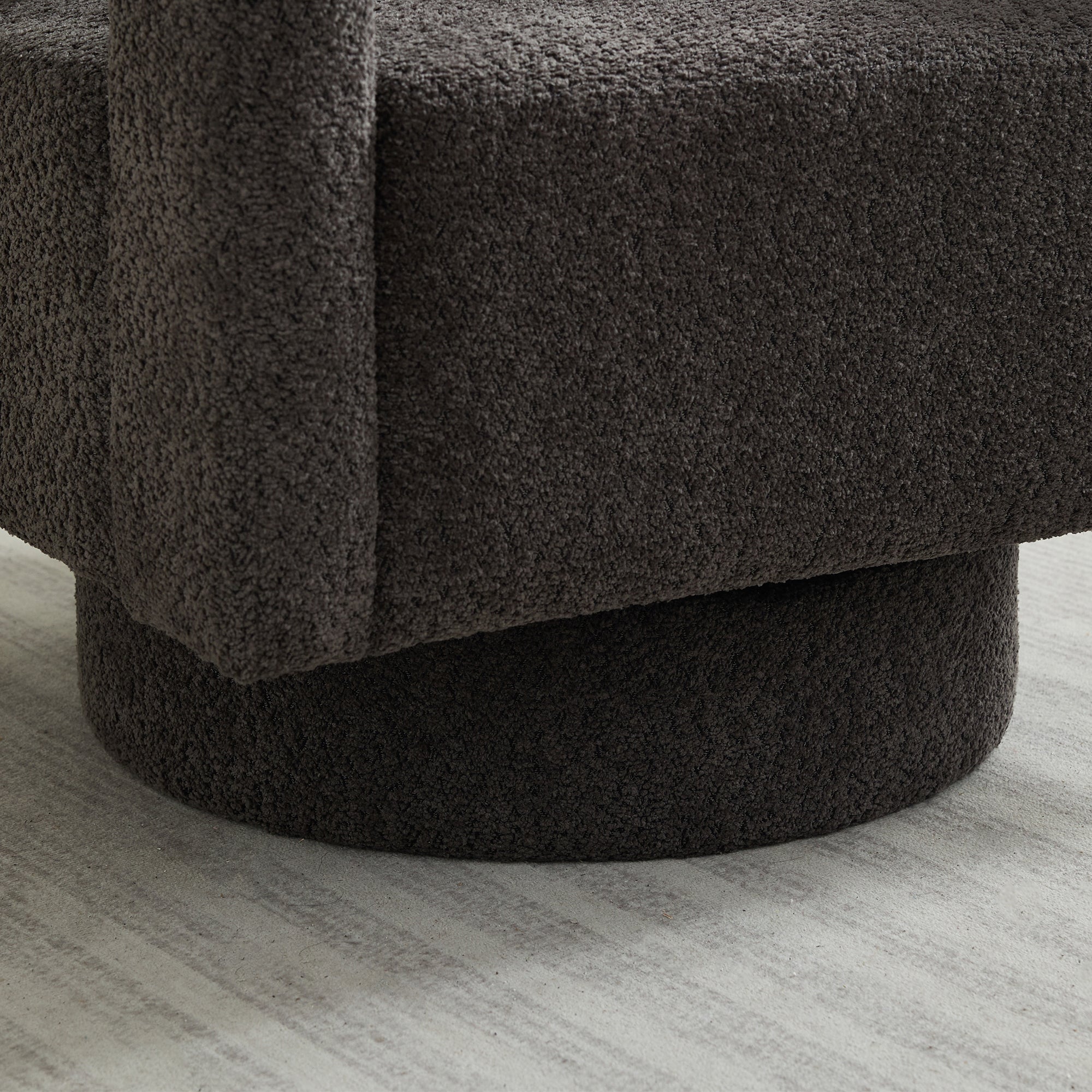 Stonewell Square Swivel Accent Chair with Open Back