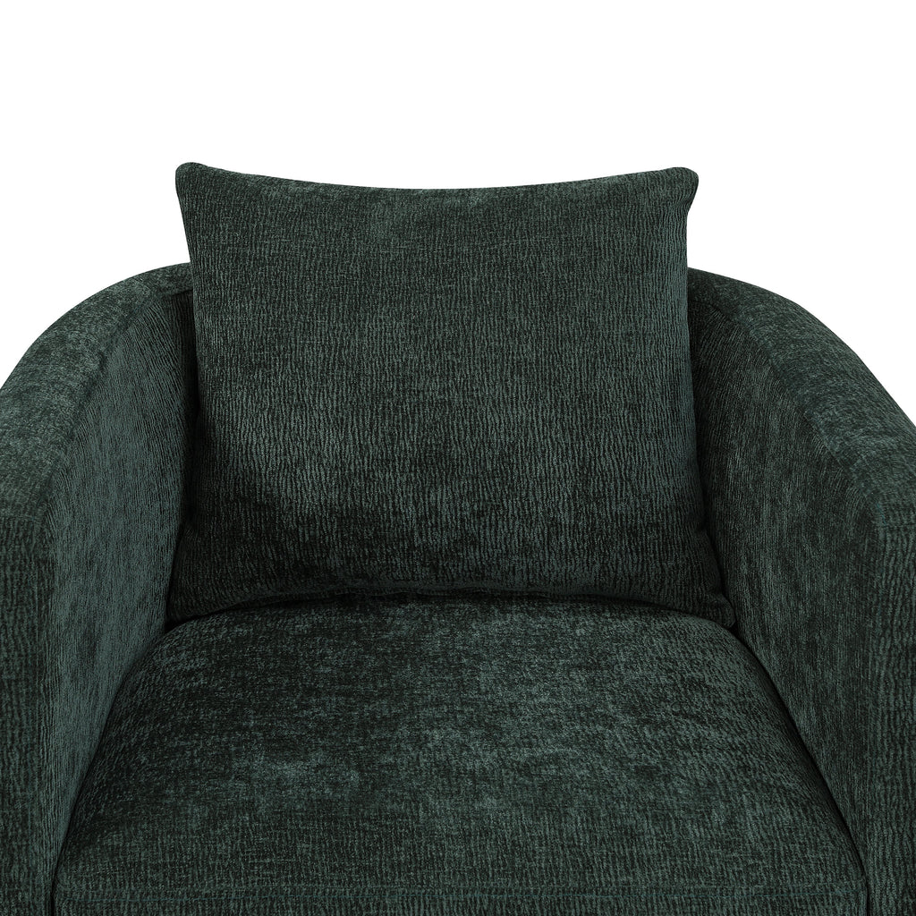 Sutton Light Grey Performance Fabric Swivel Barrel Chair