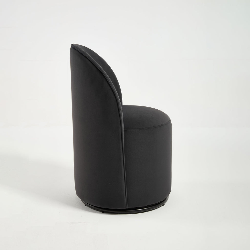 Ashcombe Mid Century Modern Round Velvet Dining Chair