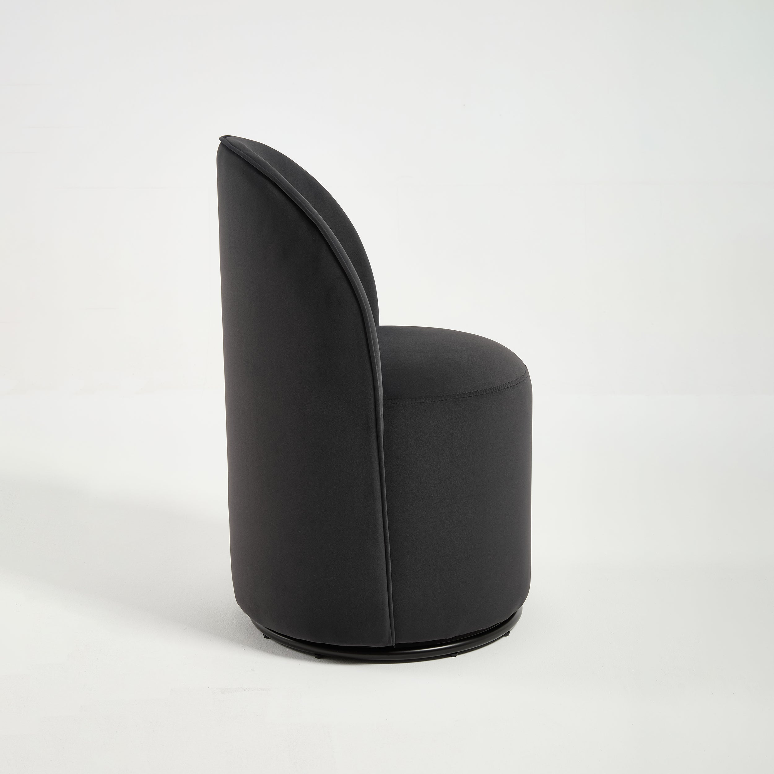 Ashcombe Mid Century Modern Round Velvet Dining Chair