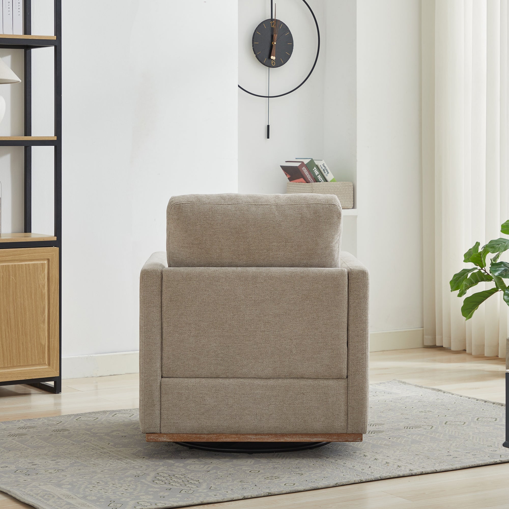 Modern Square Upholstered Swivel Accent Chair