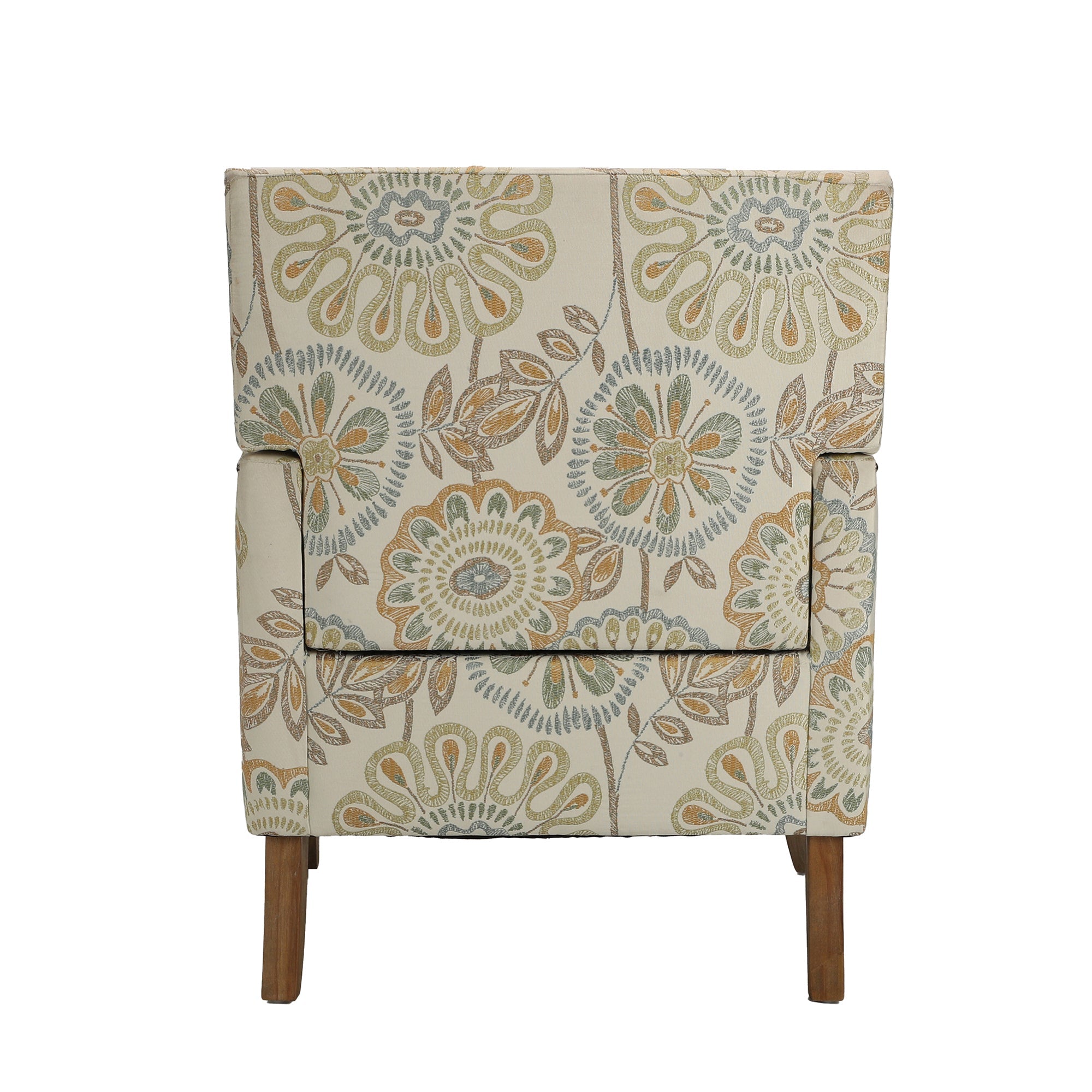 Golden Floral Nailhead Trim Accent Chair