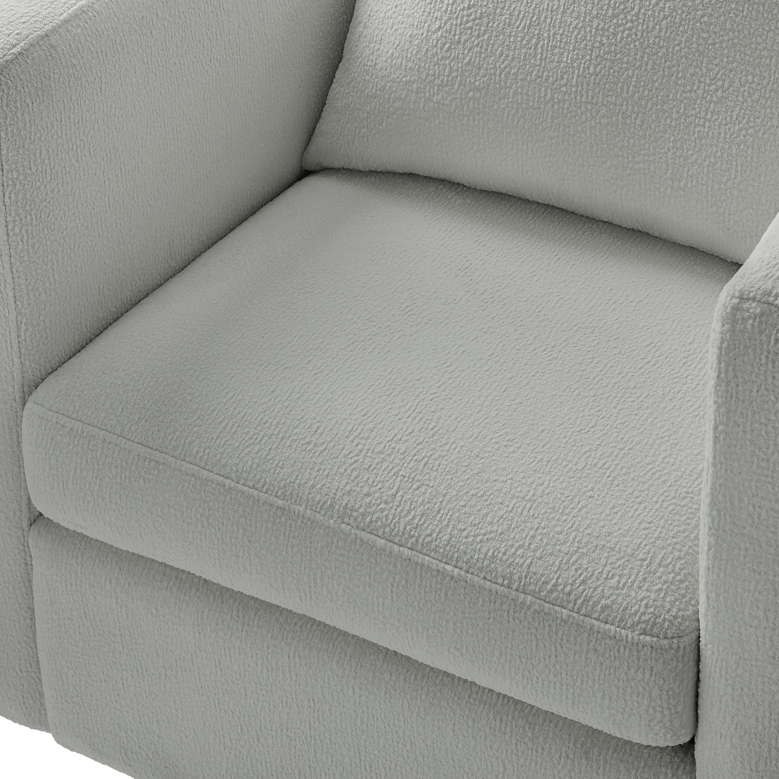 Sutton Light Grey Performance Fabric Swivel Barrel Chair