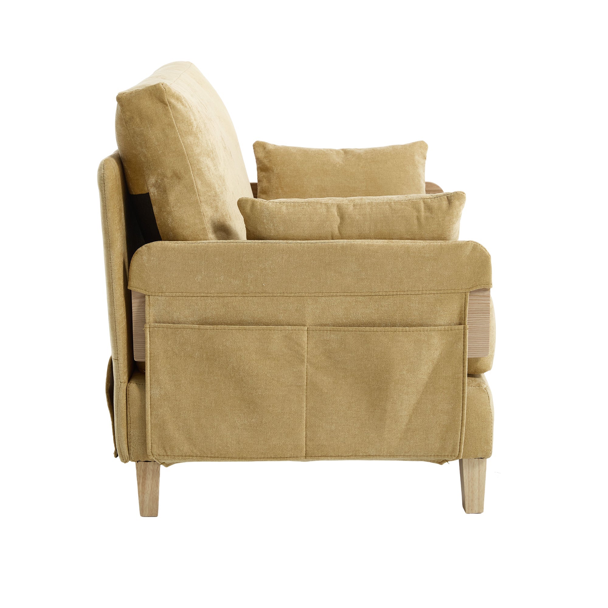 Mid-Century Modern Chenille Foldable Sofa Bed Recliner
