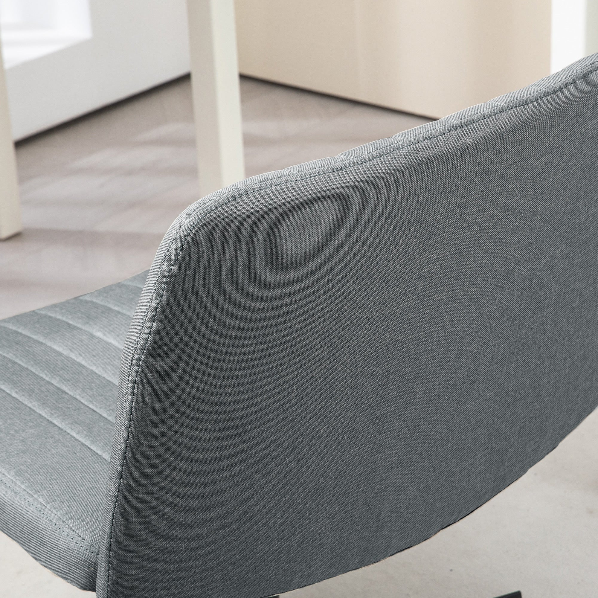 Wide Armless Office Desk Chair with Adjustable Height