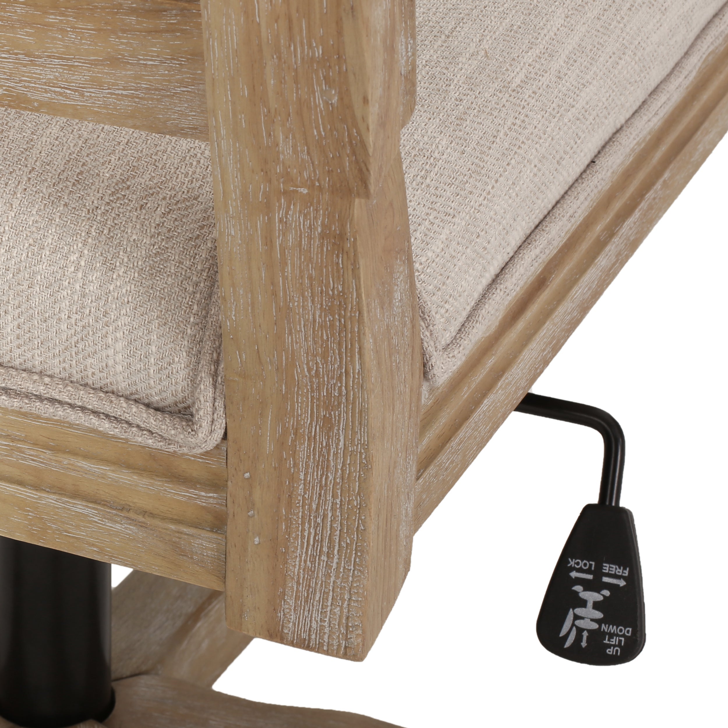 French Country Square Back Swivel & Lift Office Chair